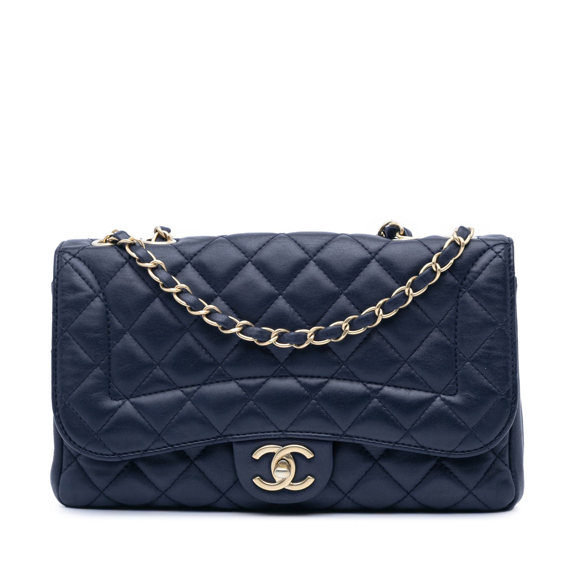 Chanel Chanel Medium Quilted Lambskin Mademoiselle Chic Flap Blue Size ONE SIZE - 1 Thumbnail