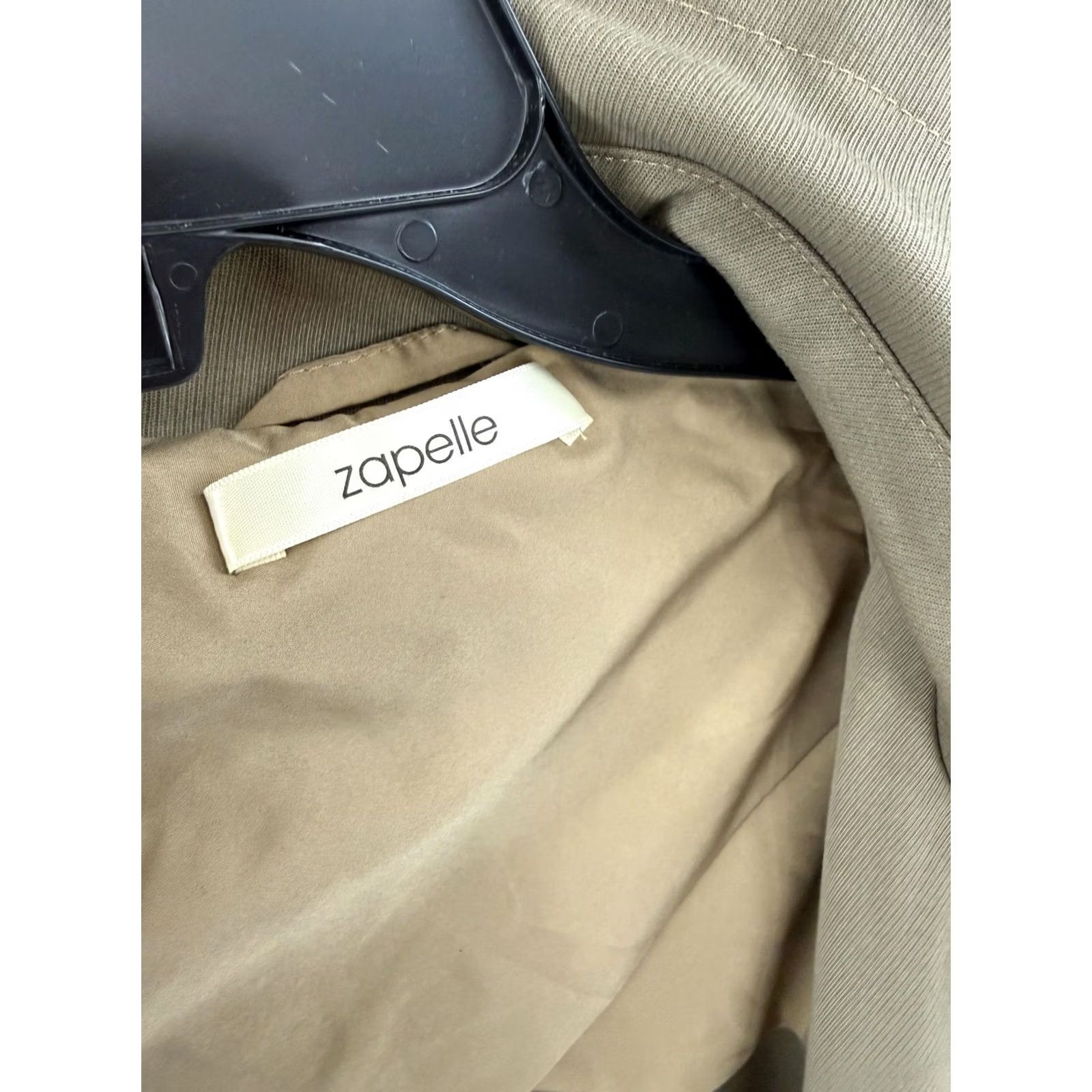 Vintage Zapelle Coat Womens Medium Beige Long Trench Collared Pockets Lined Belted Size M / US 6-8 / IT 42-44 - 2 Thumbnail