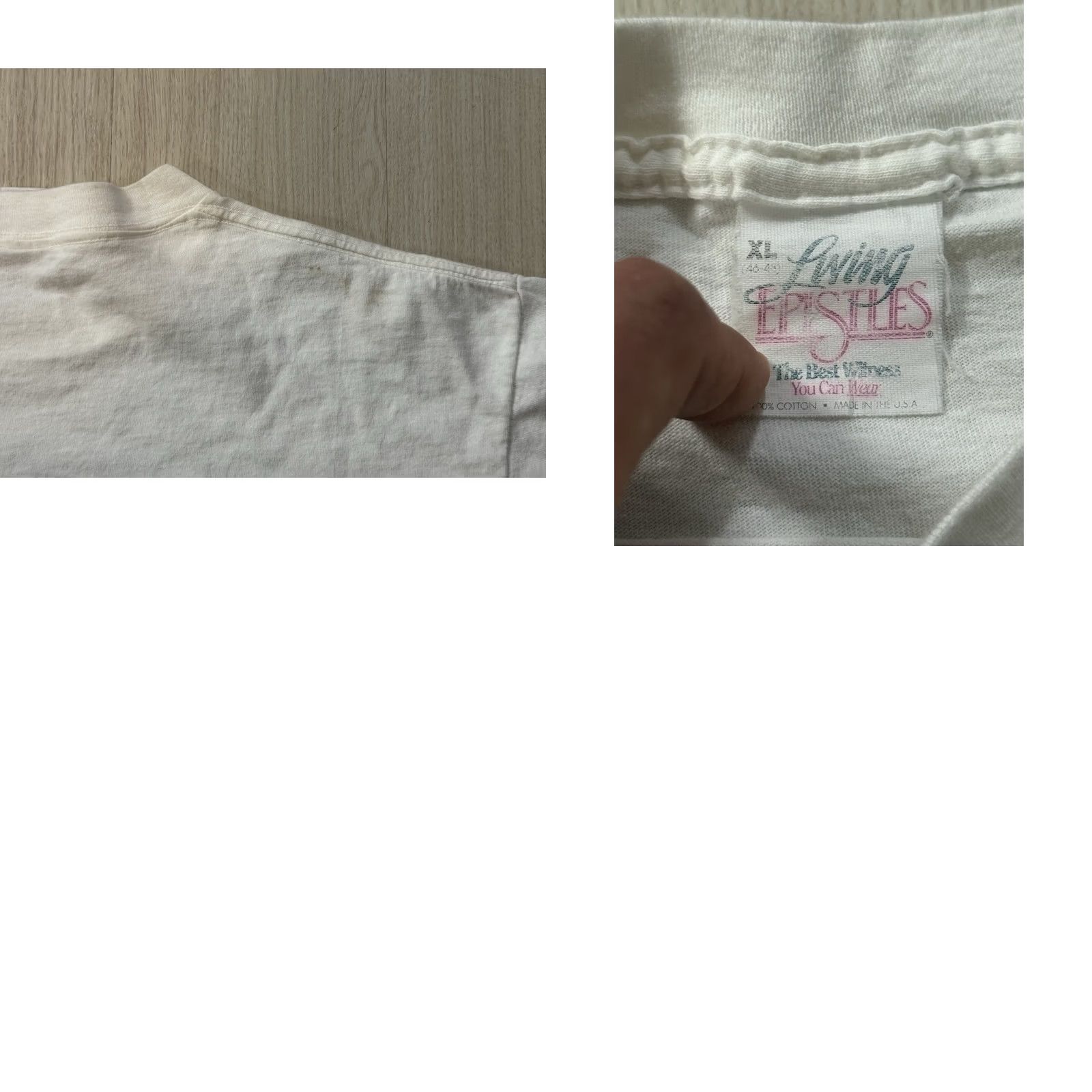 Vintage VINTAGE Living Epistles Shirt XL White Jesus Christ Church 90s Hip Hop Art Graphic Print Mens Short Sleeve Crew Neck Size US XL / EU 56 / 4 - 8 Thumbnail