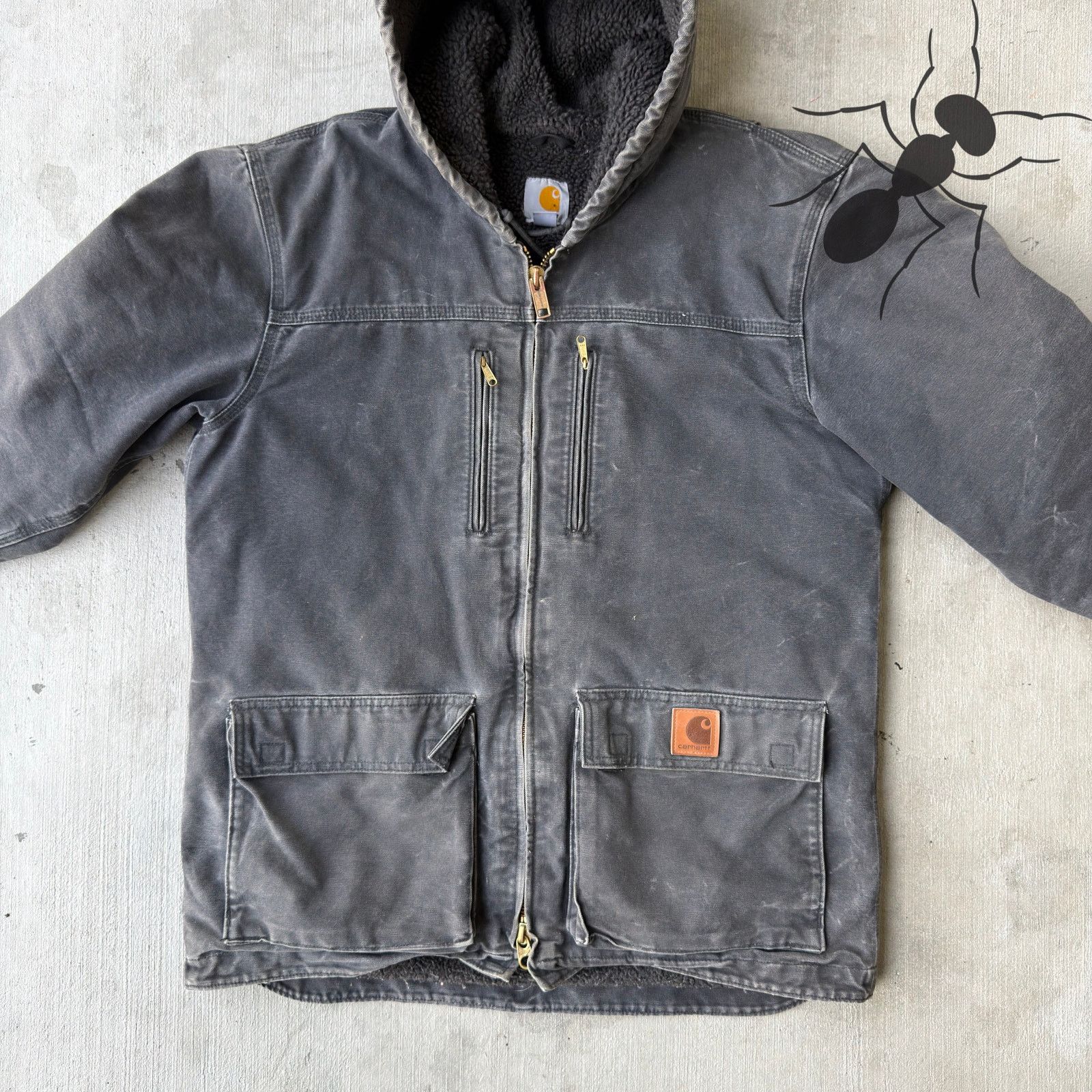 Carhartt × Vintage Carhartt C95 black chore work wear jacket Size US M / EU 48-50 / 2 - 3 Thumbnail