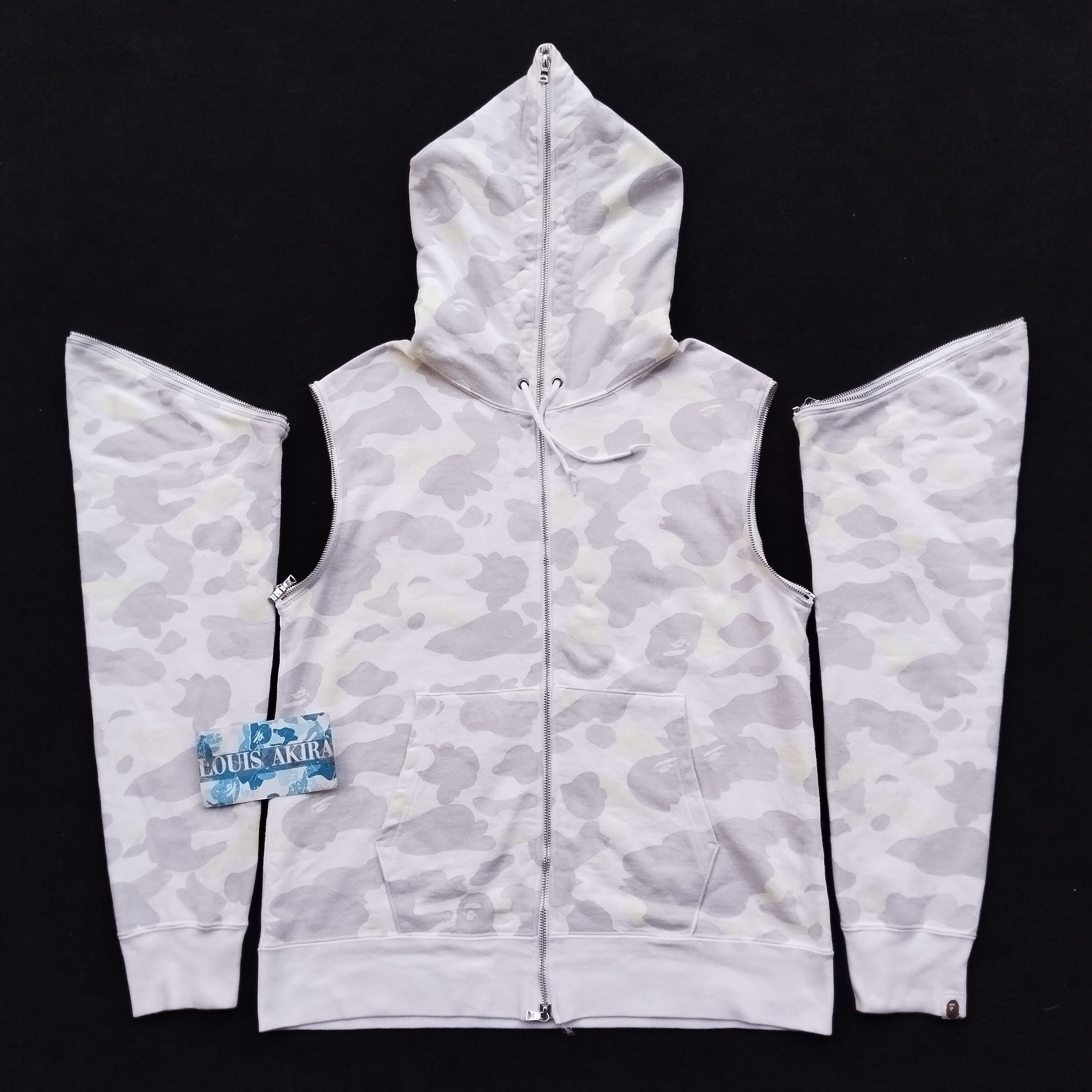 Bape 2015 Bape City Camo Detachable Sleeve Full Zip Hoodie Size US L / EU 52-54 / 3 - 4 Thumbnail