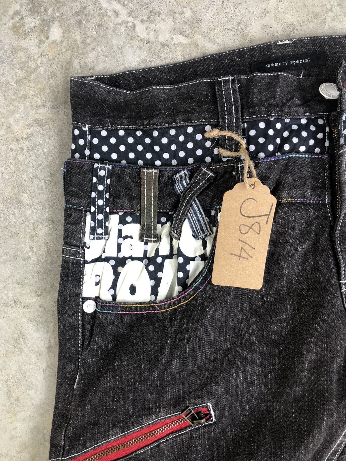 Japanese Brand Japanese Memory Special Double Waist Embroidered Logo Dis Size US 32 / EU 48 - 14 Thumbnail