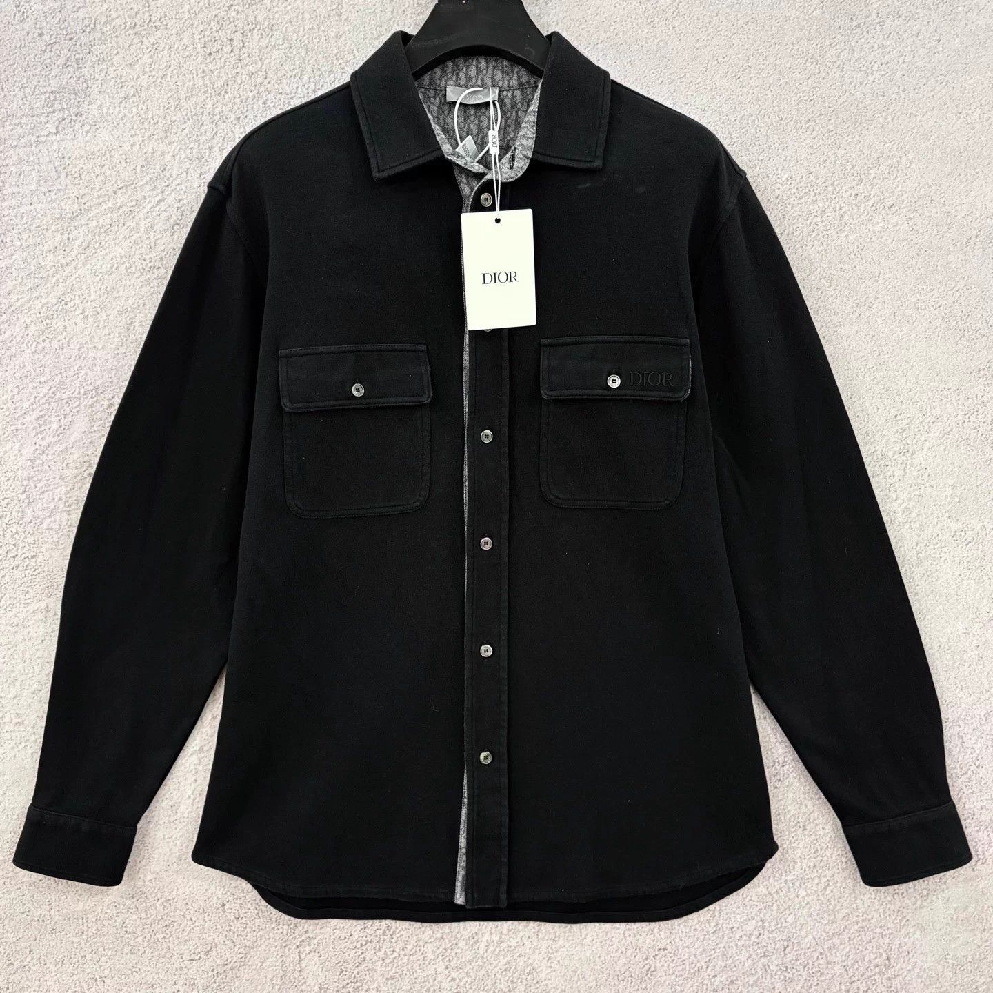 DIOR cotton lining all over print pocket shirt S 99new