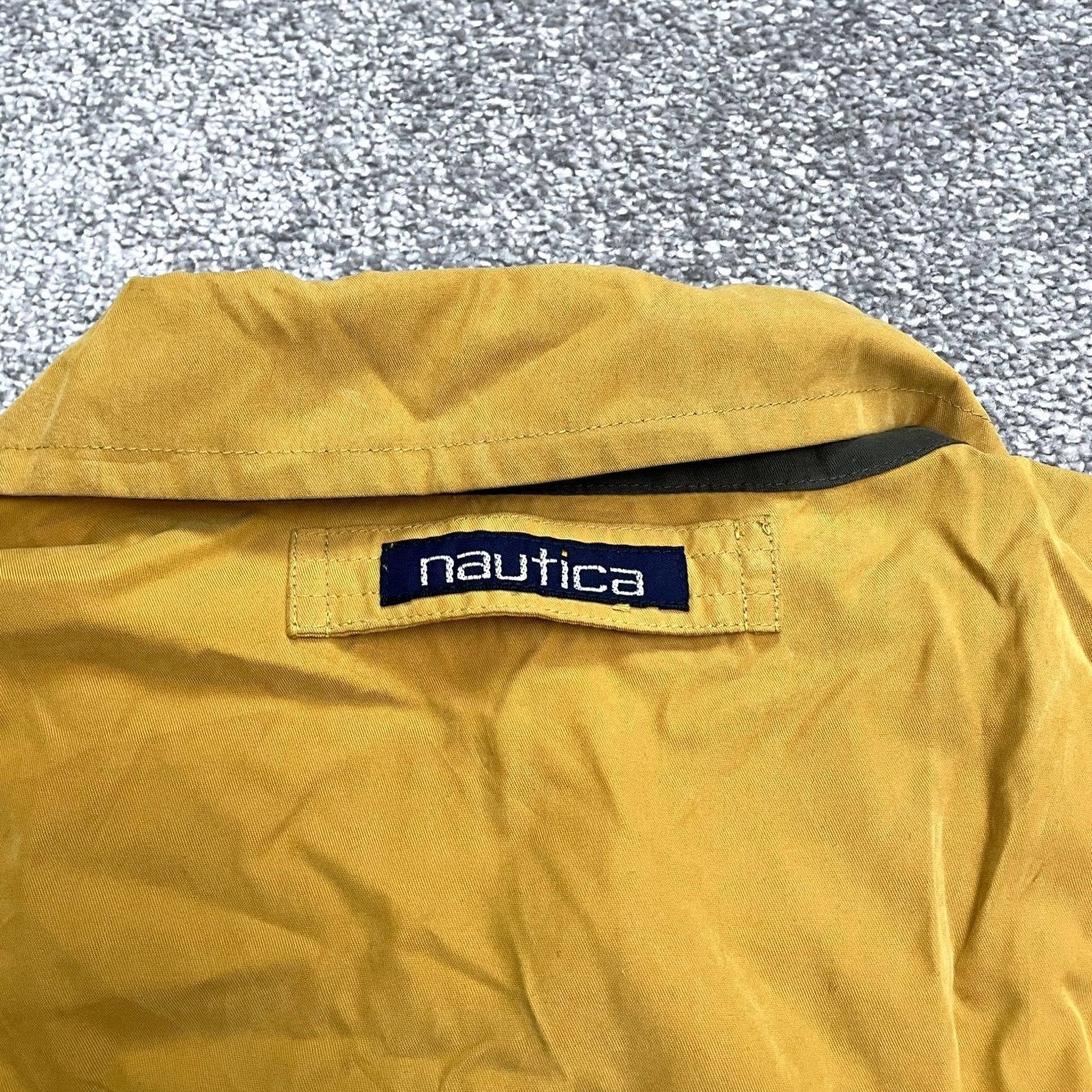 Nautica Nautica Windbreaker Jacket Mens XL Mustard Yellow Full Zip Pockets Lined Outdoor Solid Yellow Windbreaker Mens XL Size US XL / EU 56 / 4 - 5 Thumbnail