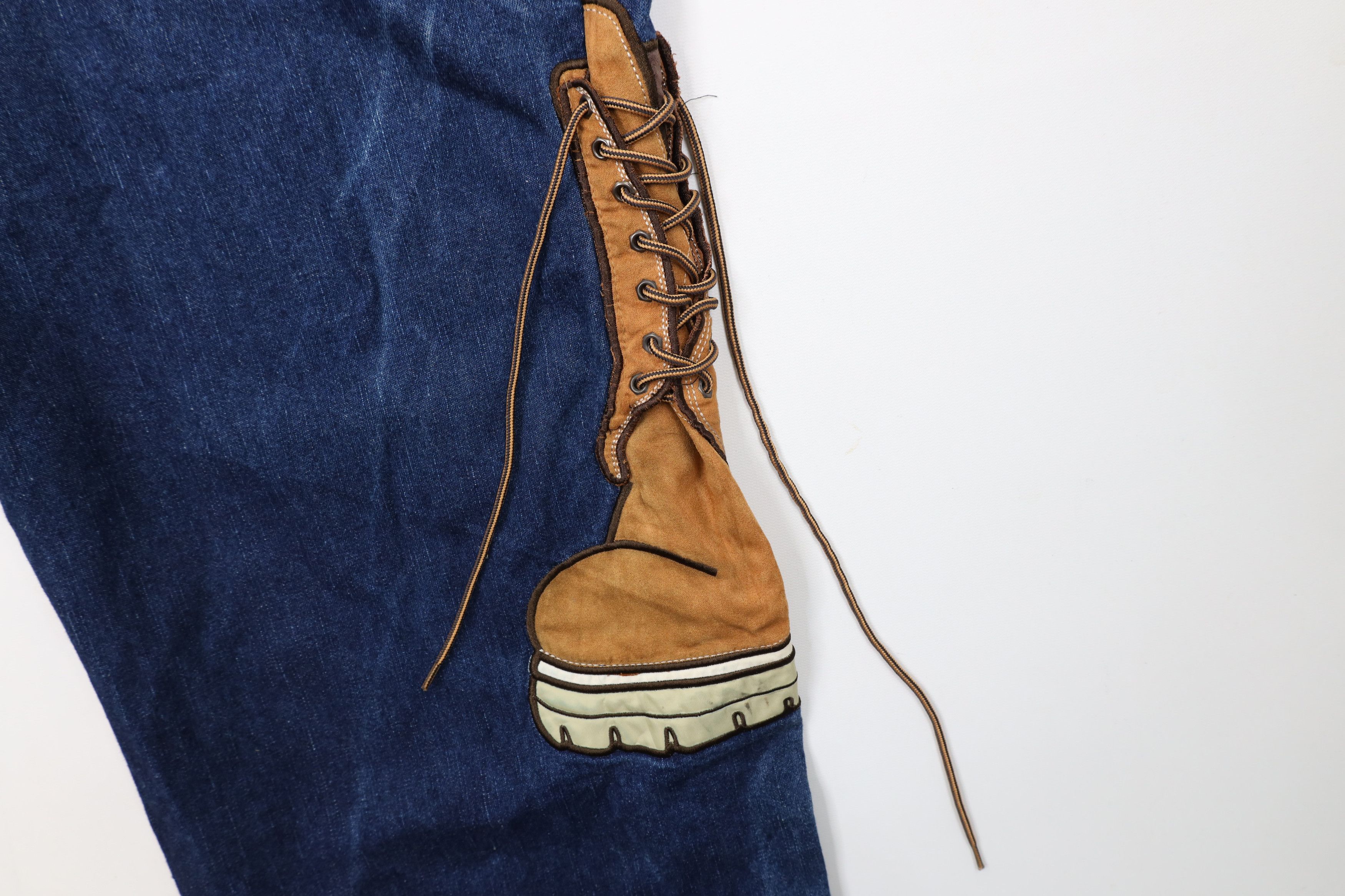 Vintage Vintage 90s Y2K Streetwear Wide Leg Boot Denim Jeans Blue Size US 42 / EU 58 - 8 Thumbnail