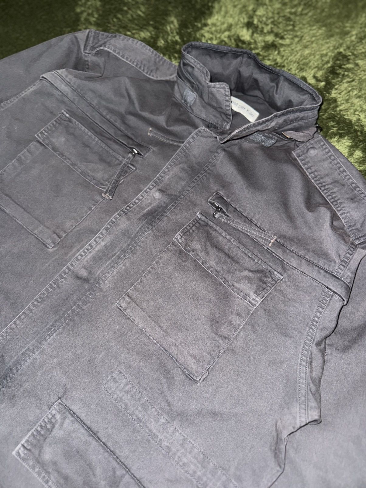 Japanese Brand [XL] Cost Per Kilo Vintage Washed M65 Field Jacket Dark Grey Size US XL / EU 56 / 4 - 4 Thumbnail