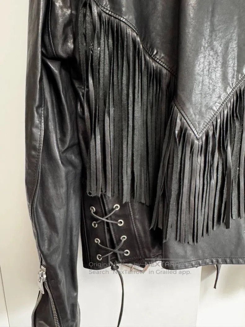 Saint Laurent Paris Saint Laurent Fringe Leather Biker Jacket. Size US L / EU 52-54 / 3 - 8 Thumbnail