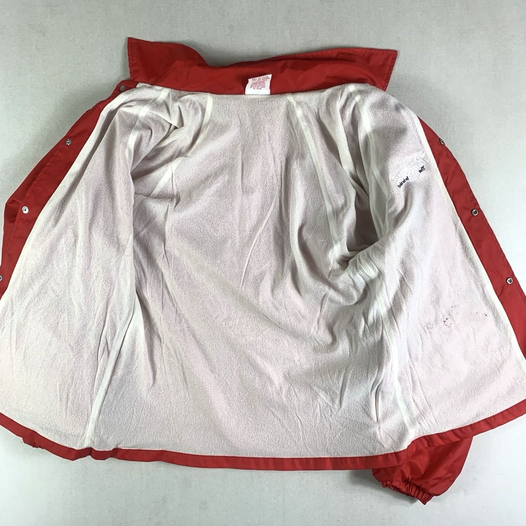 Vintage VINTAGE Cardinal Jacket Mens Medium Red Satin Button Snap Made in USA 80s Raybestos Size US M / EU 48-50 / 2 - 7 Thumbnail