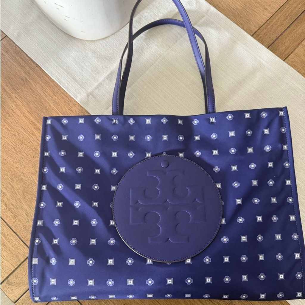 Tory Burch Tory Burch Blue Patterned Tote Size ONE SIZE - 1 Thumbnail