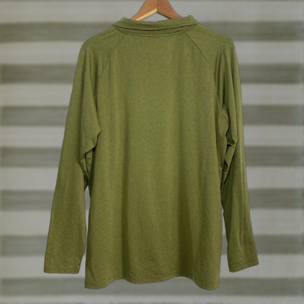 Vintage Barbell Apparel Men's Polo Shirt Long Sleeve XL Green Size US XL / EU 56 / 4 - 1 Thumbnail