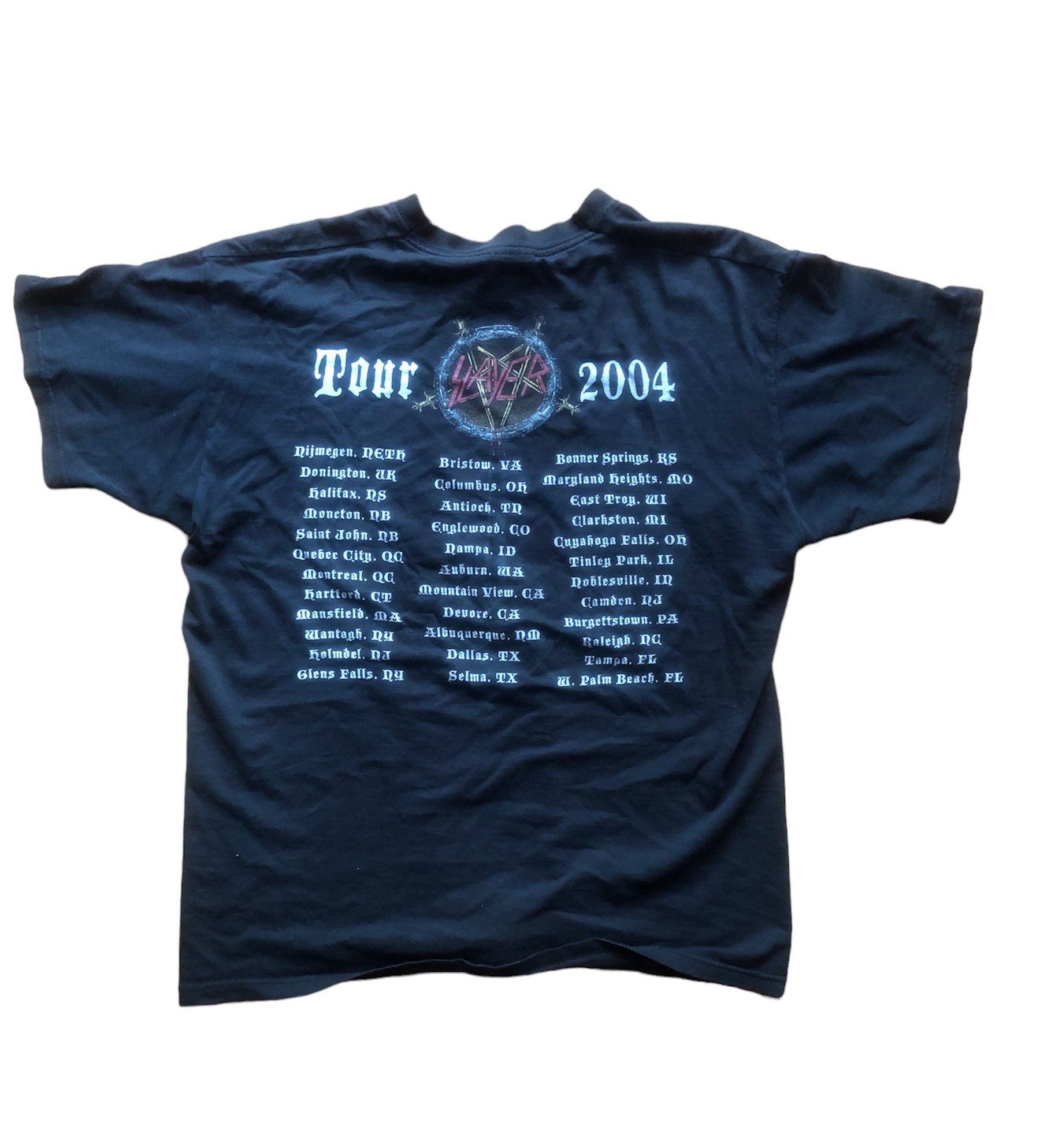 Vintage 2004 Slayer Tour Tee Size US M / EU 48-50 / 2 - 2 Thumbnail