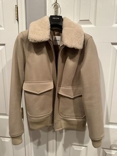 Sandro alan hot sale shearling jacket