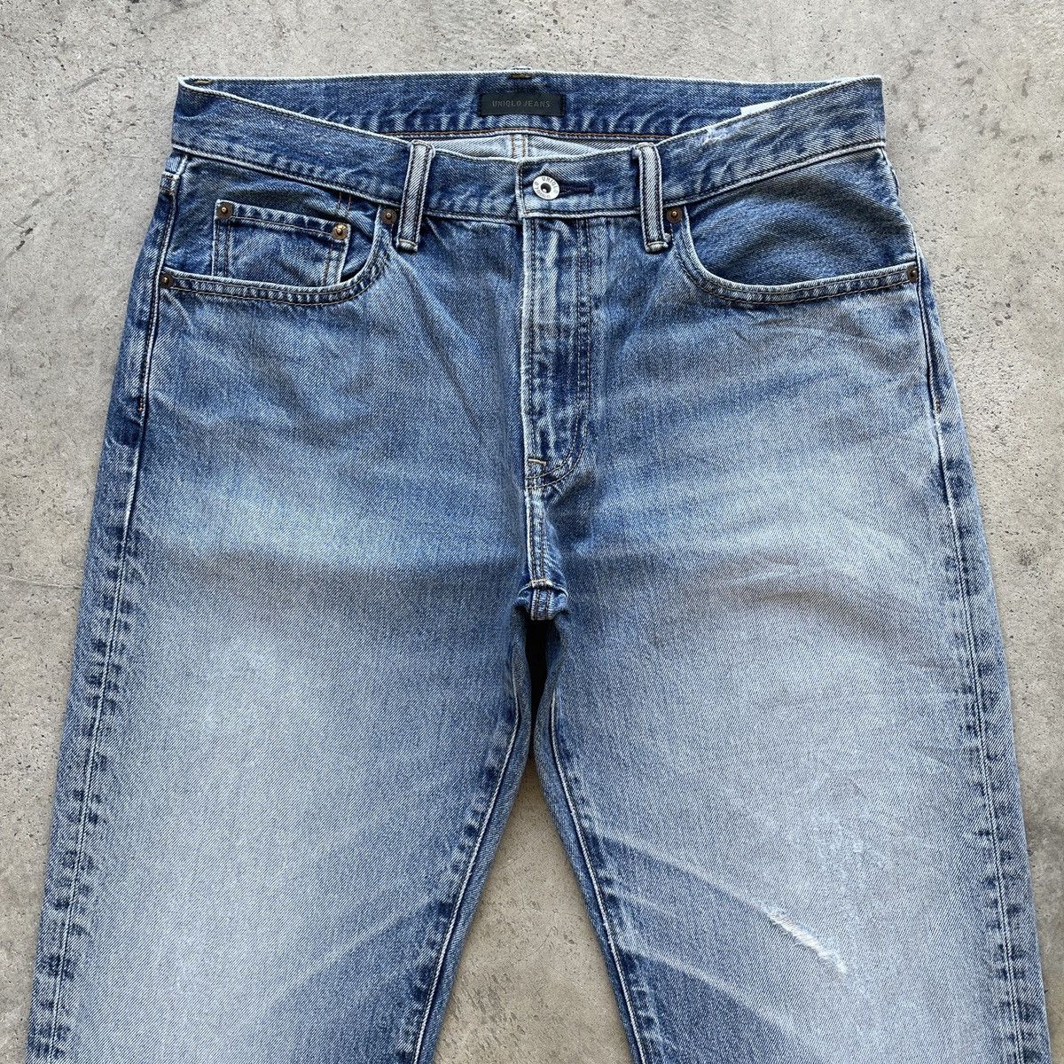 Japanese Brand W33💥 Vintage Japanese Faded Blue Wash Denim Jeans Pants Size US 33 - 3 Thumbnail