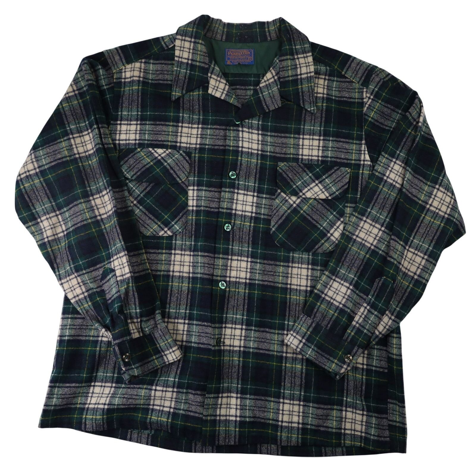 Pendleton × Vintage Vintage Pendleton Loop Collar Wool Flannel Plaid Shirt Size US XL / EU 56 / 4 - 1 Thumbnail