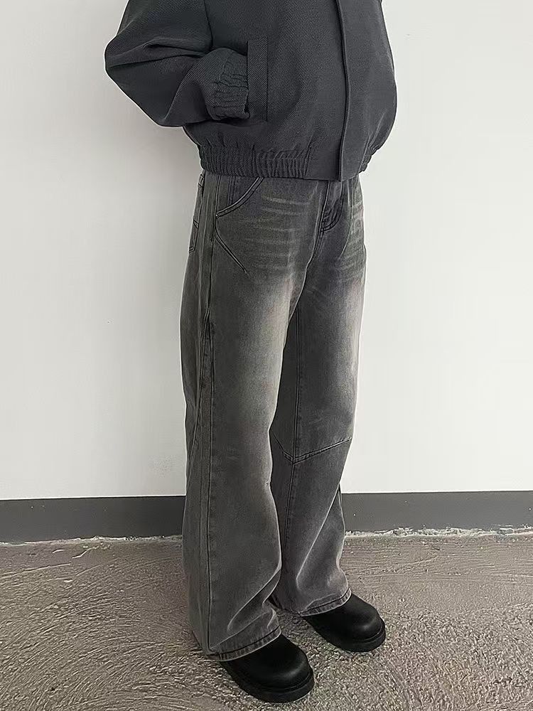 Japanese Brand × Jean Japanese retro street washed distressed jeans for men Size US 32 / EU 48 - 2 Thumbnail