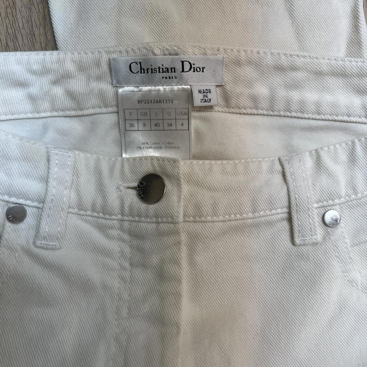 Christian Dior Monsieur Christian Dior Women's White Jeans Size 27" / US 4 / IT 40 - 3 Thumbnail