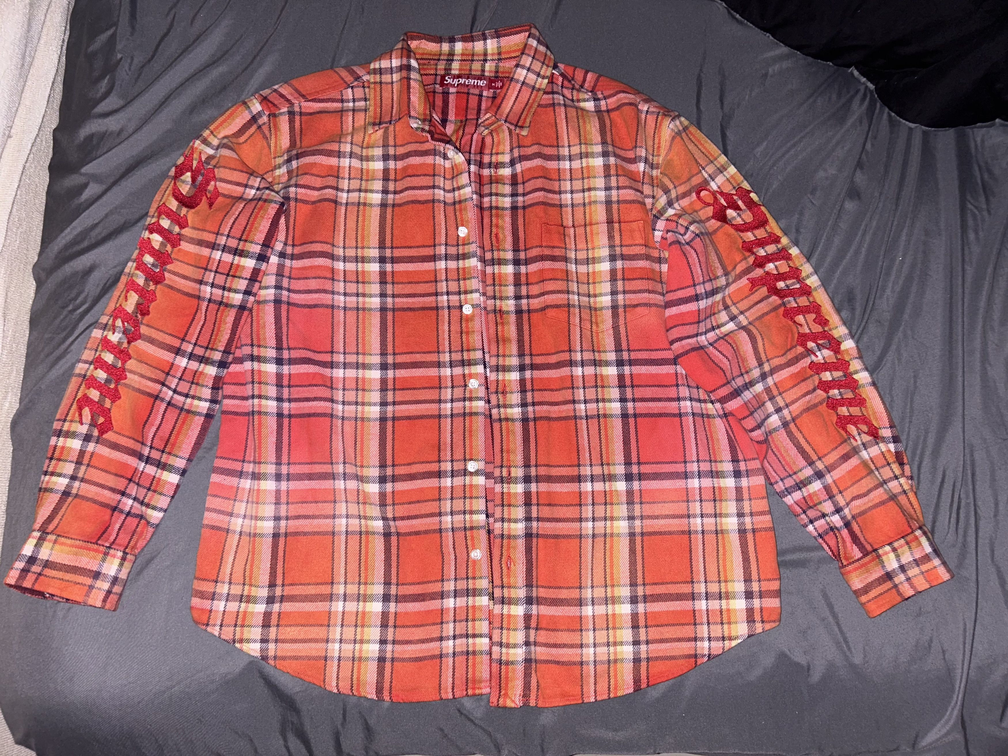 Supreme Supreme Old English Flannel shirt | Grailed Supreme Supreme Old English Flannel shirt | Grailed