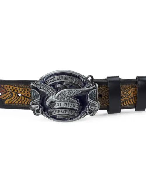 Designer Crazy Vintage Belt Riveted Belts Menswear Accessories Size ONE SIZE - 2 Thumbnail