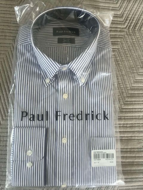 Paul Fredrick Non-Iron Button Down Shirt Size US S / EU 44-46 / 1 - 1 Preview
