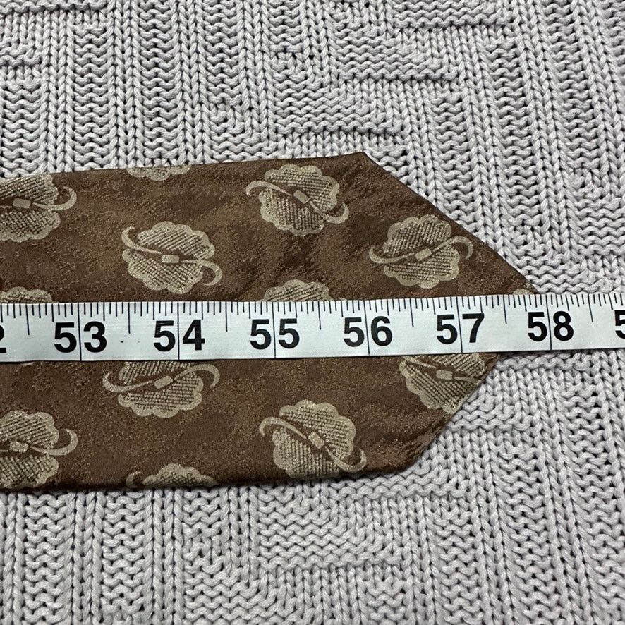 Giorgio Armani Vintage Giorgio Armani bronze gold floral geometric silk tie Size ONE SIZE - 4 Thumbnail