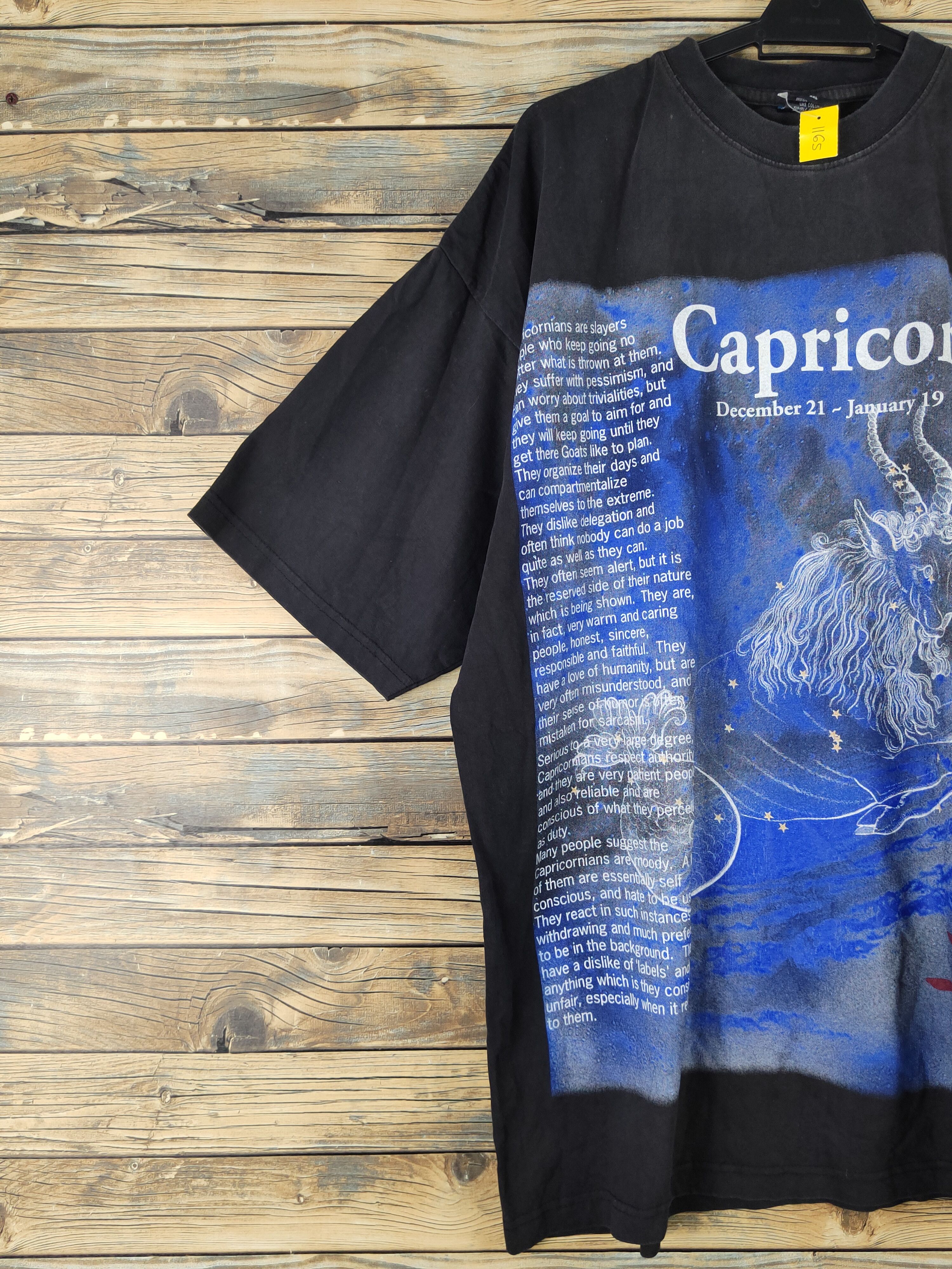 Japanese Brand DL Le Bieu Capricon Black Short Sleeve T-shirt #1165 Size US XXL / EU 58 / 5 - 4 Thumbnail