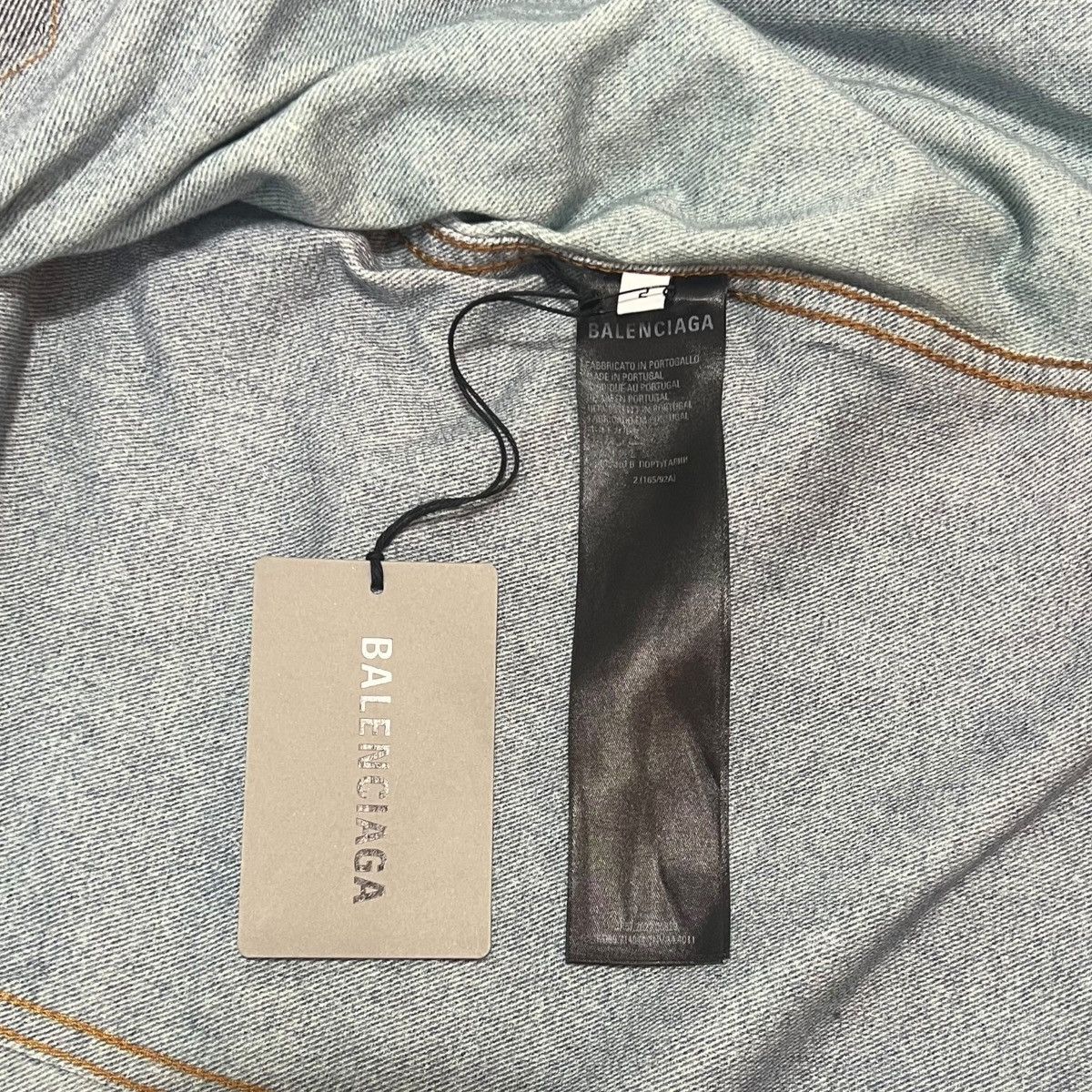 Balenciaga BALENCIAGA 2022AW Trompe-l’œil Heavy Cotton Jersey Denim Set Size US XS / EU 42 / 0 - 8 Thumbnail
