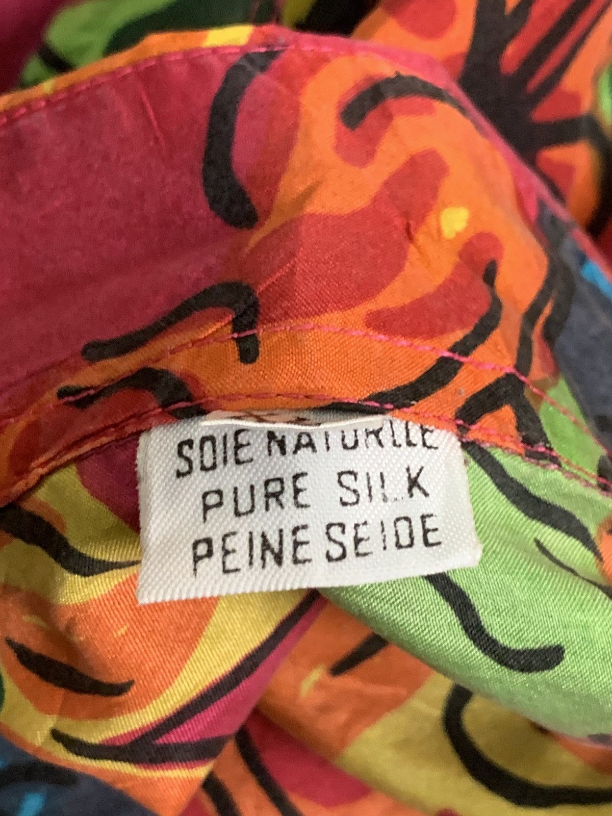 SikSilk Rare Design Vintage 100% Silk Short-Sleeve Tropical Floral Size XL / US 12-14 / IT 48-50 - 5 Thumbnail