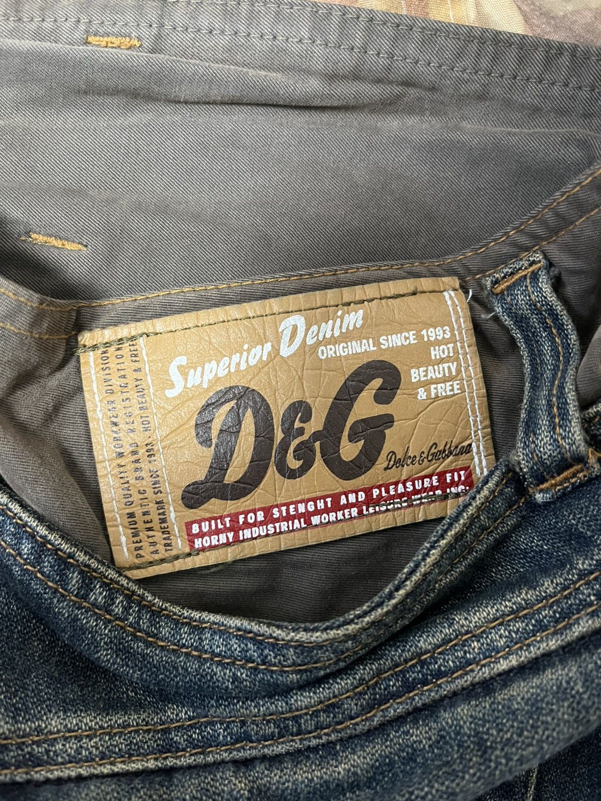 Dolce & Gabbana × Vintage Dolce Gabbana Double Waist Cargo Zip Denim Jeans Size US 34 / EU 50 - 8 Thumbnail