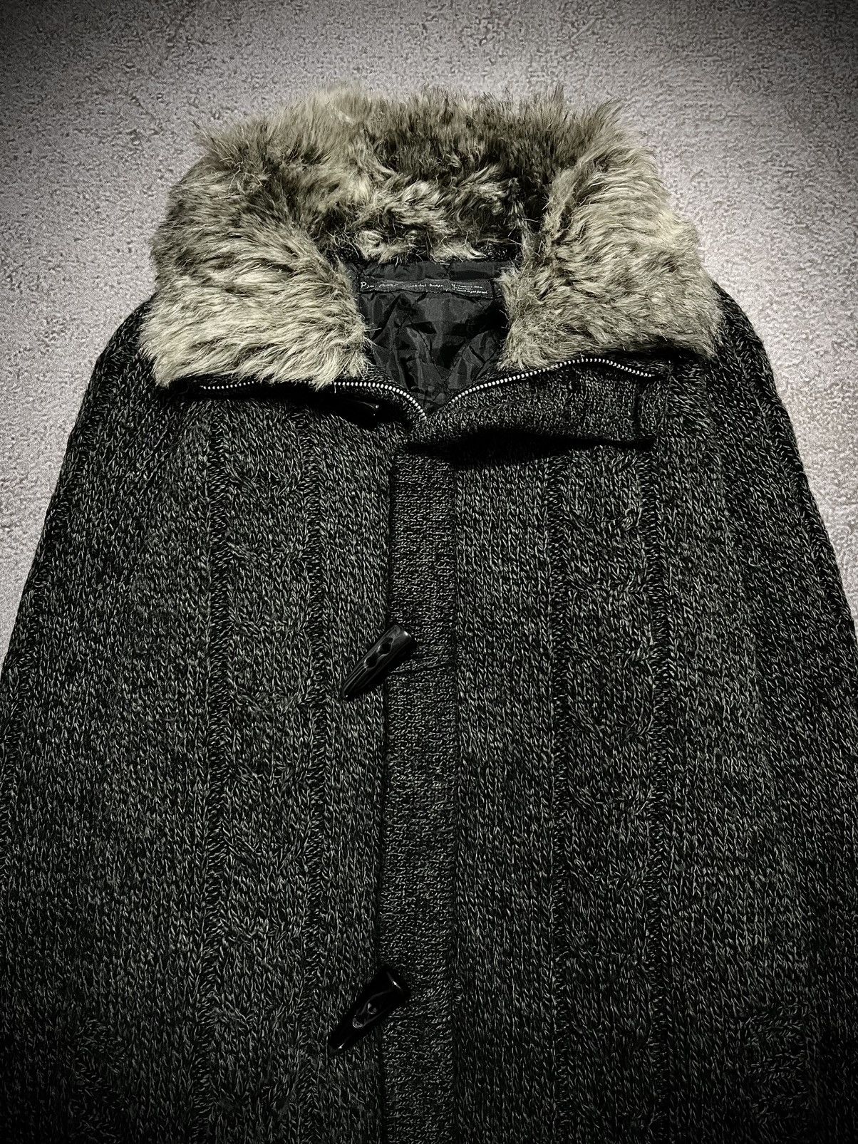 Japanese Brand Japanese Pincponc Fur Knit Zip Cardigan Size US L / EU 52-54 / 3 - 4 Thumbnail