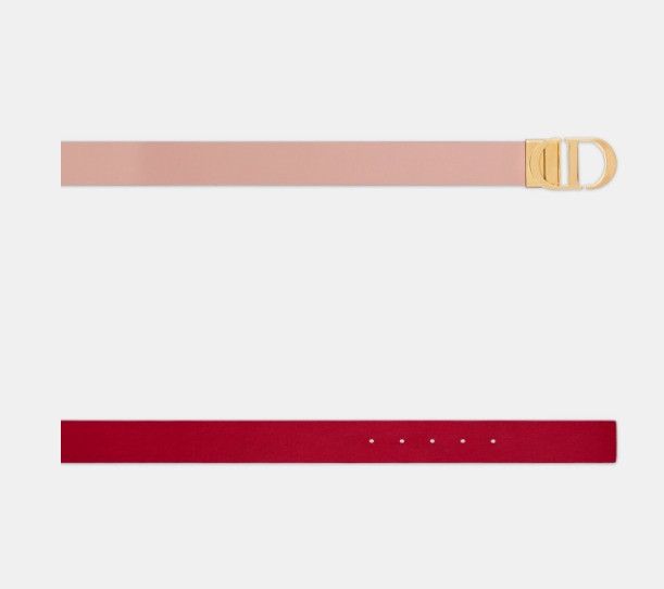 Dior o1w1db11024 Size: 70 / Montaigne Reversible Belt Red Beige Size ONE SIZE - 3 Thumbnail