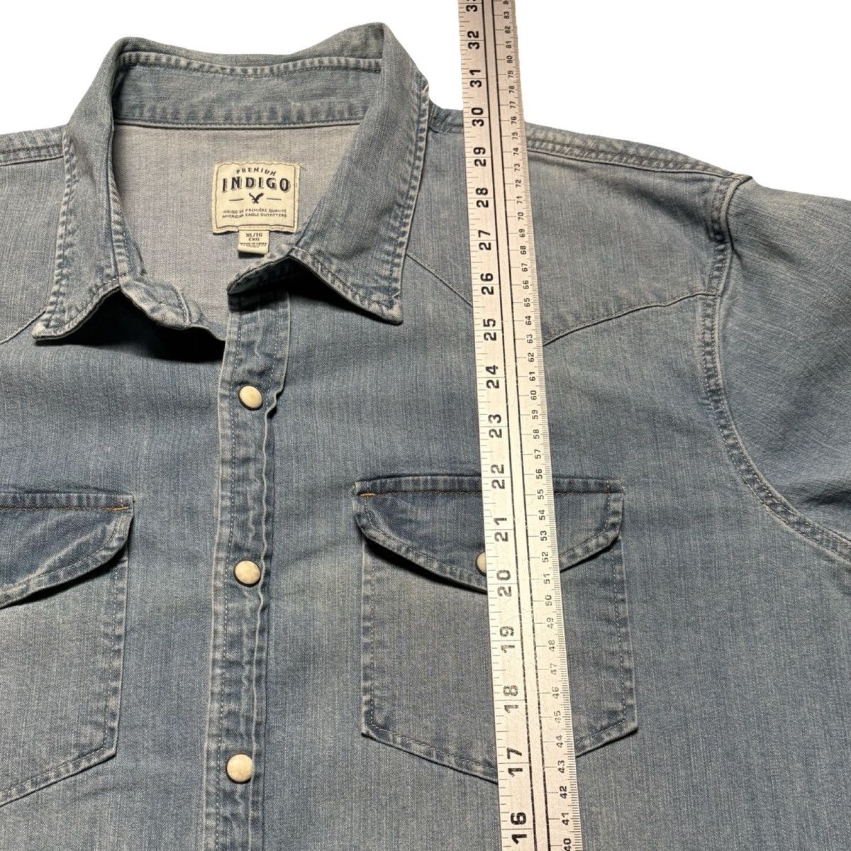 American Eagle Outfitters American Eagle Men’s Denim Pearl Snap Western Shirt Size XL Size US XL / EU 56 / 4 - 5 Thumbnail