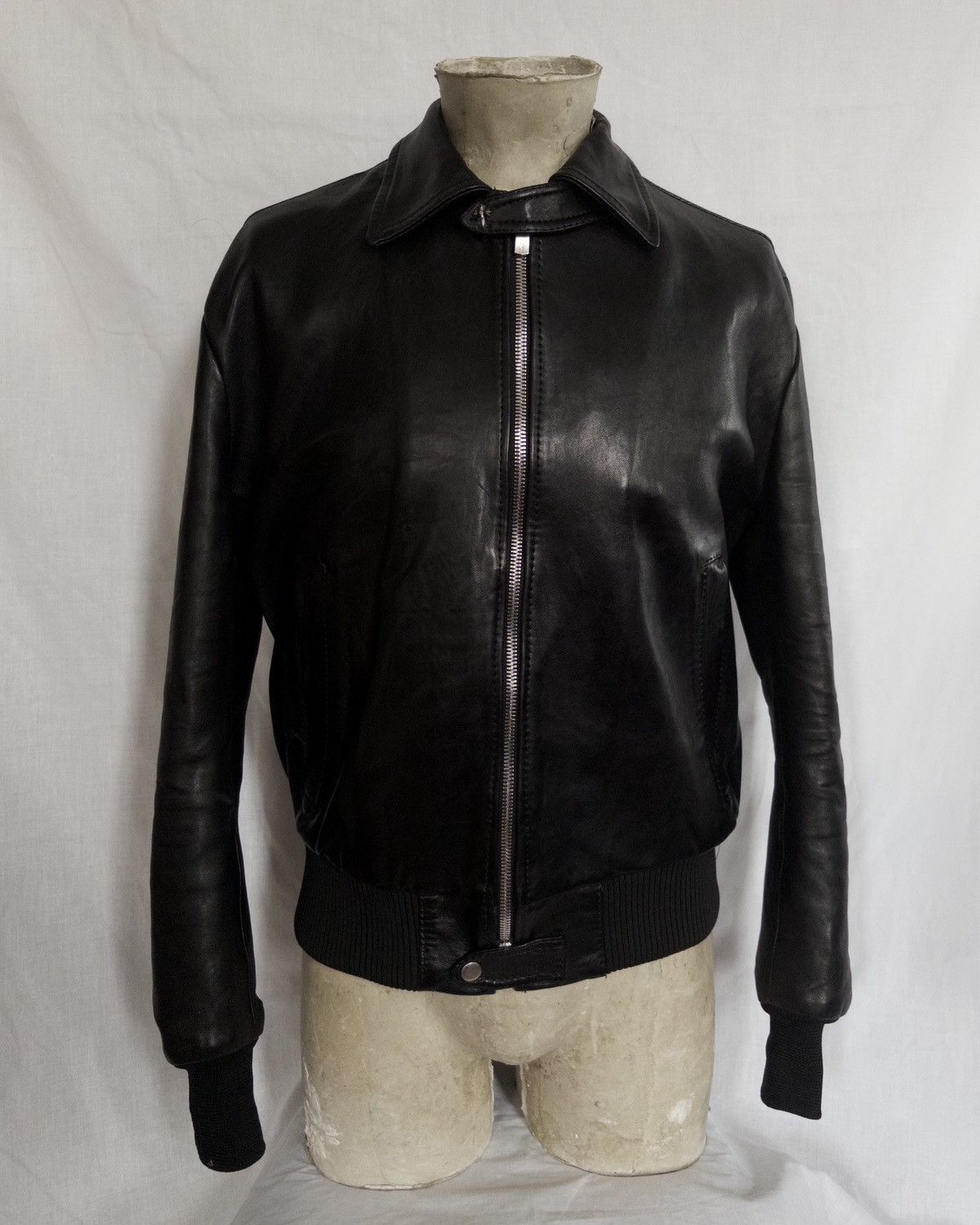 Handmade Veg tan lamb leather jacket+sterling silver cross Size US M / EU 48-50 / 2 - 1 Thumbnail
