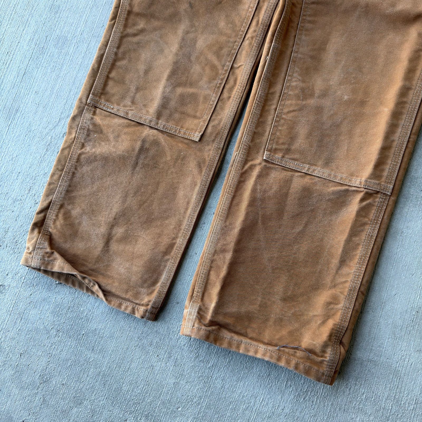Carhartt × Vintage Vintage Y2K Carhartt brown double knee work carpenter pants Size US 29 - 3 Thumbnail
