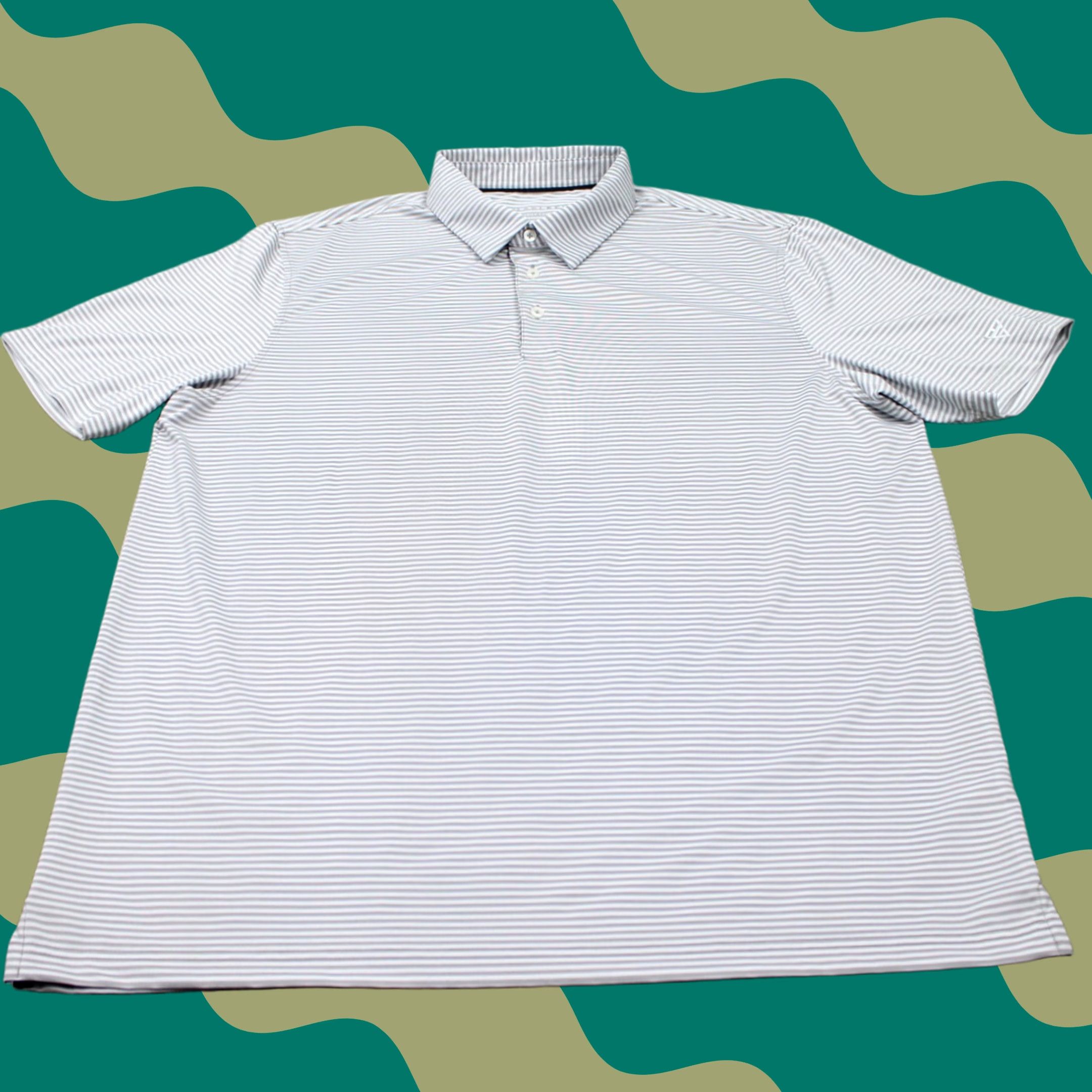 Vintage Maelreg Polo Shirt Mens XL Gray/White Short Sleeve Golf Pullover Polo Shirt Size US XL / EU 56 / 4 - 1 Thumbnail