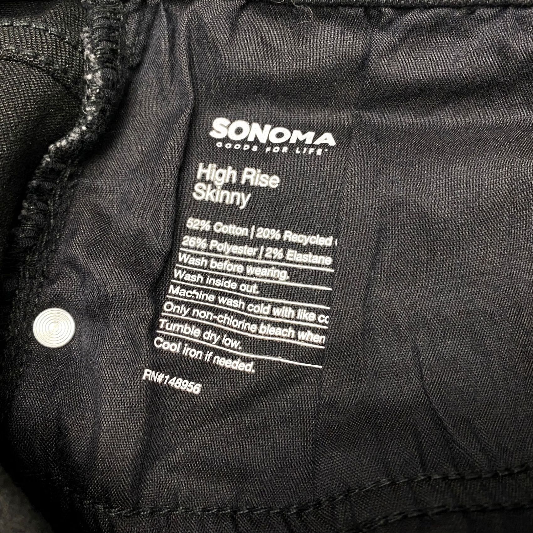 Vintage NWT Sonoma Jeans Skinny High Rise Black SuperStretch 30W Plus Jeans 50x28 Women’s Size 30" / US 8 / IT 44 - 7 Thumbnail