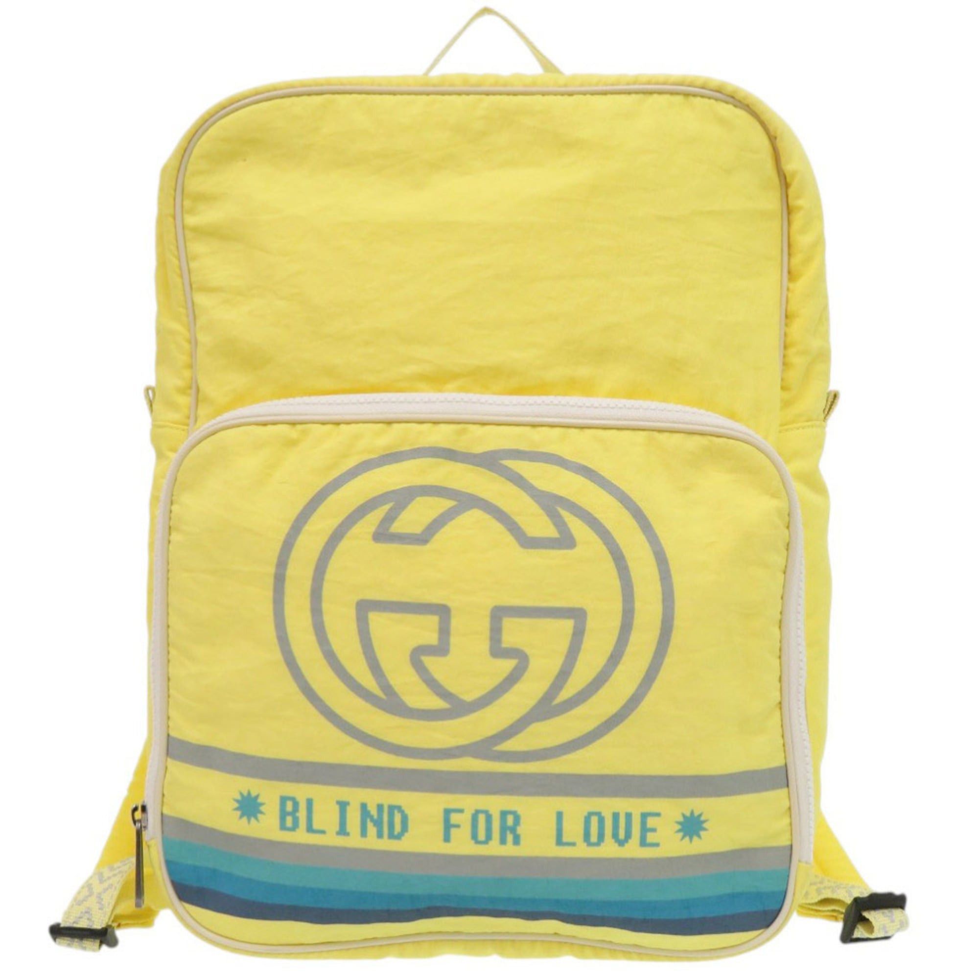 Gucci Excellent condition Gucci Interlocking G Blind for Love 536724 yellow backpack/daypack 0736GUCCI Size ONE SIZE - 1 Thumbnail