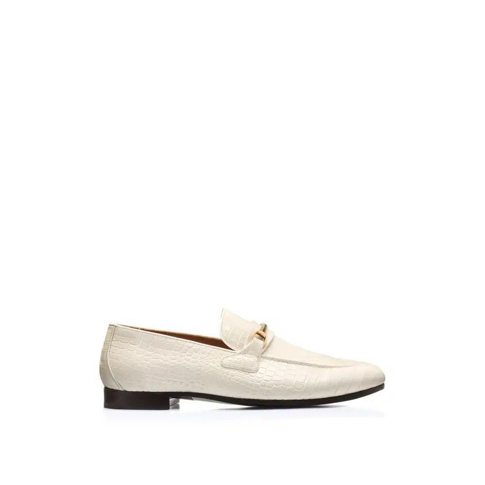 Tom Ford o1loc1c0326 J1541 Size: 11 TF / Gigi Chain Loafers in White Size US 11 / EU 44 - 1 Thumbnail