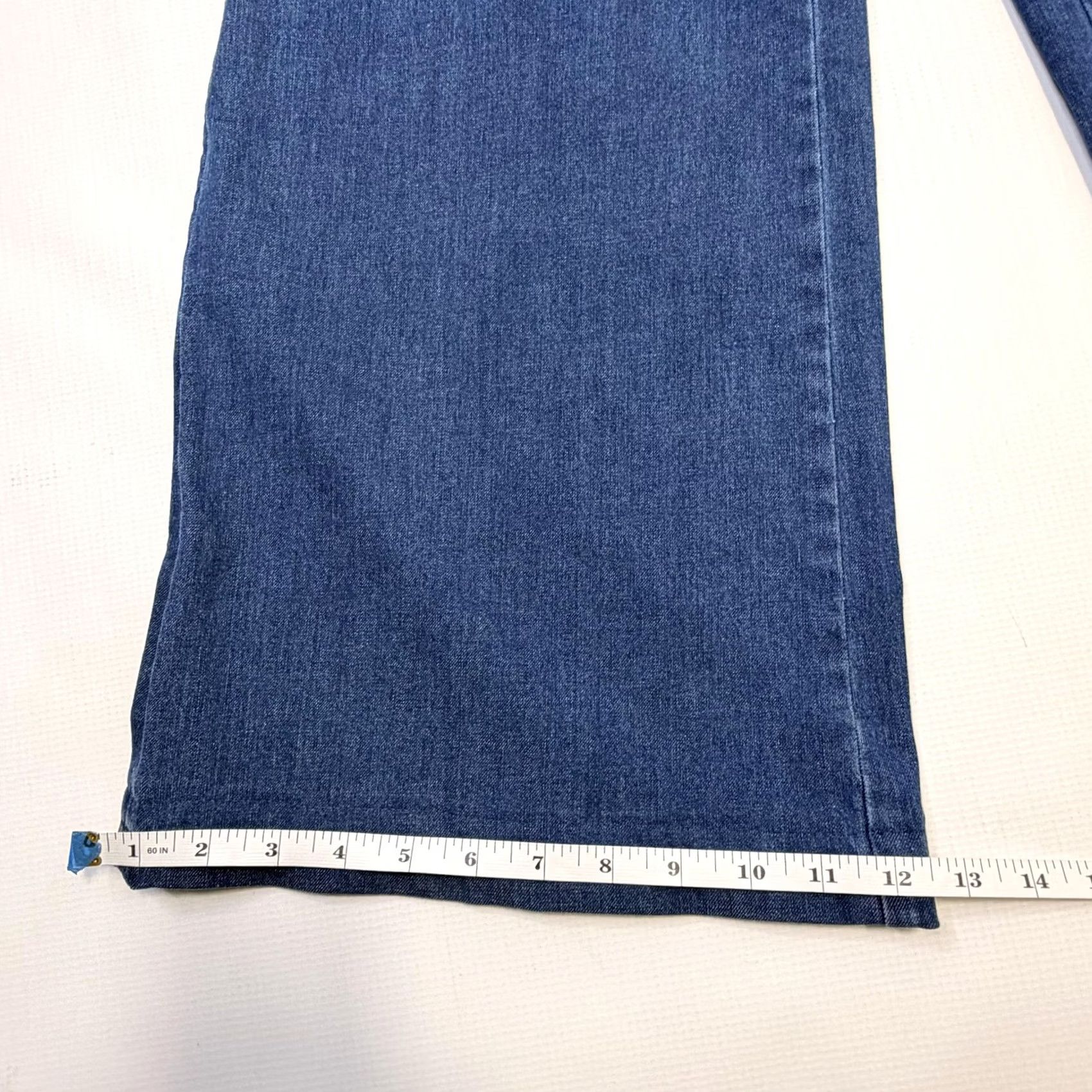 Vintage G.I.L.I. Jeans Womens 10 Blue High Rise Wide Leg Sailor Button Stretch Denim Jeans Size 32" / US 10 / IT 46 - 4 Thumbnail