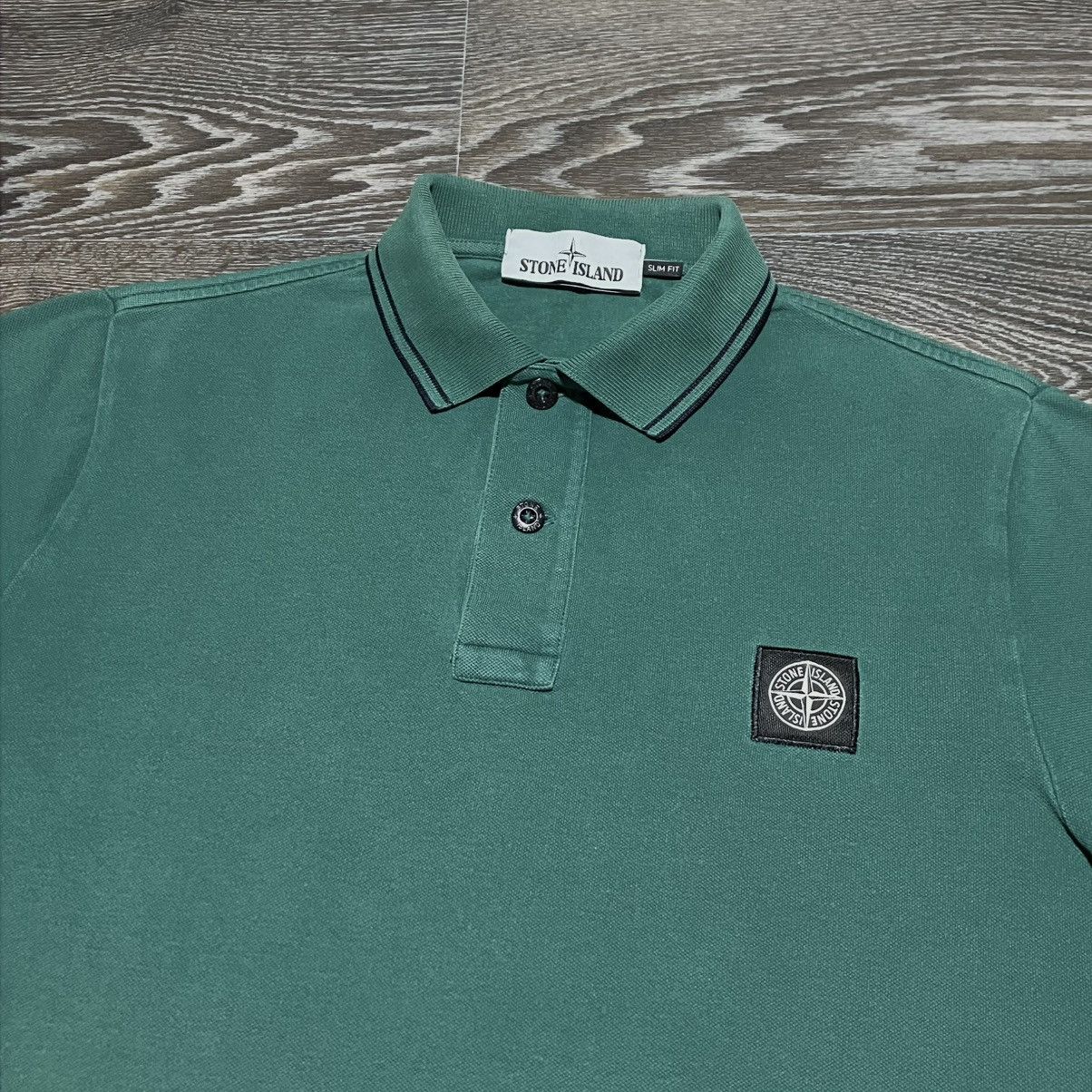 Stone Island STONE ISLAND Patch Program Compass Slim Fit Polo Shirt Green Size US S / EU 44-46 / 1 - 2 Thumbnail