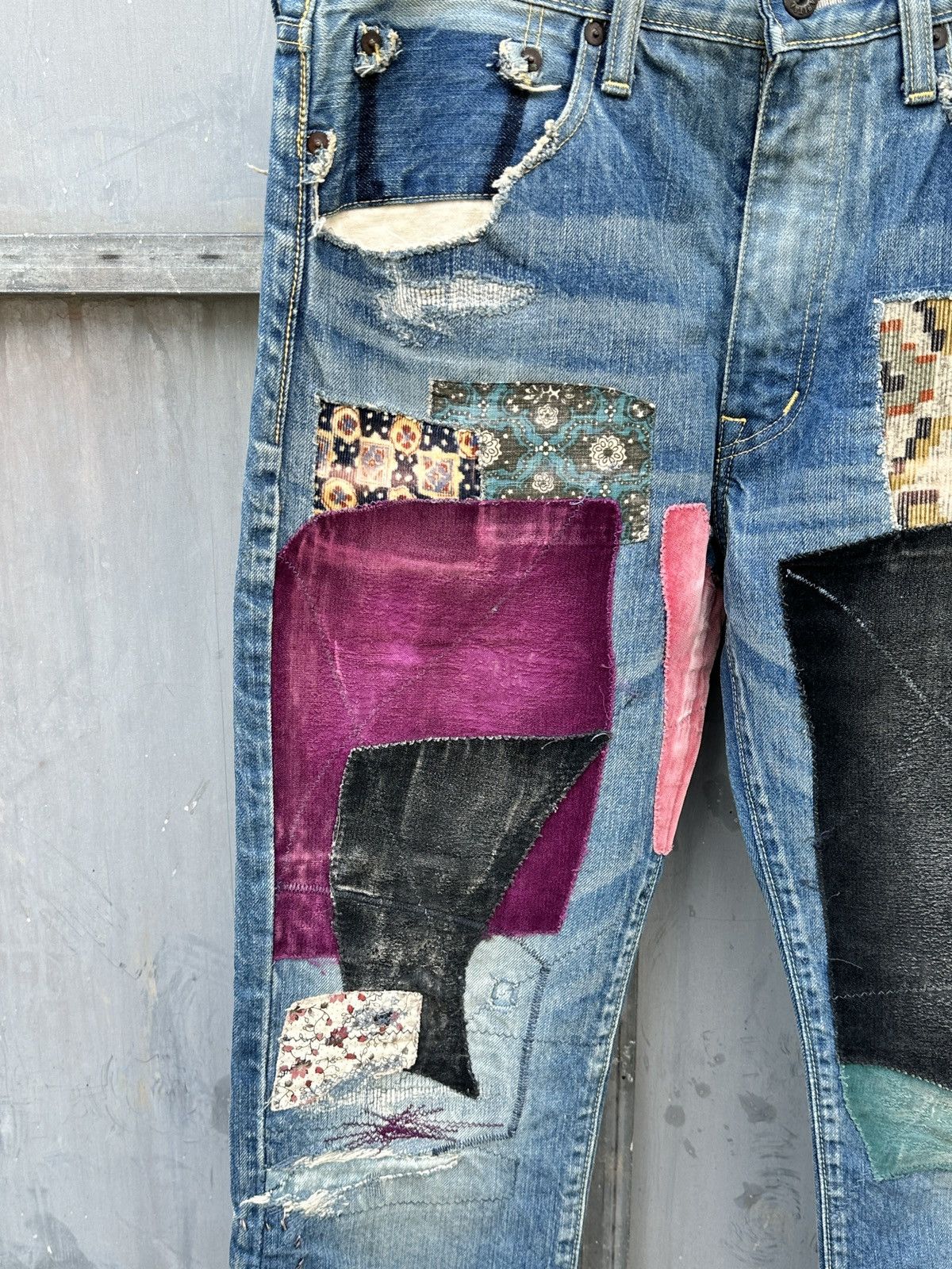 Kapital × Kapital Kountry Kountry Okabilly Patchwork Denim Size US 32 / EU 48 - 4 Thumbnail