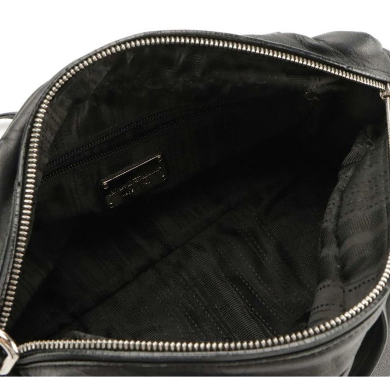 Salvatore Ferragamo Salvatore Ferragamo Black Lambskin 2-Way Bag Gancini Logo Size ONE SIZE - 5 Thumbnail