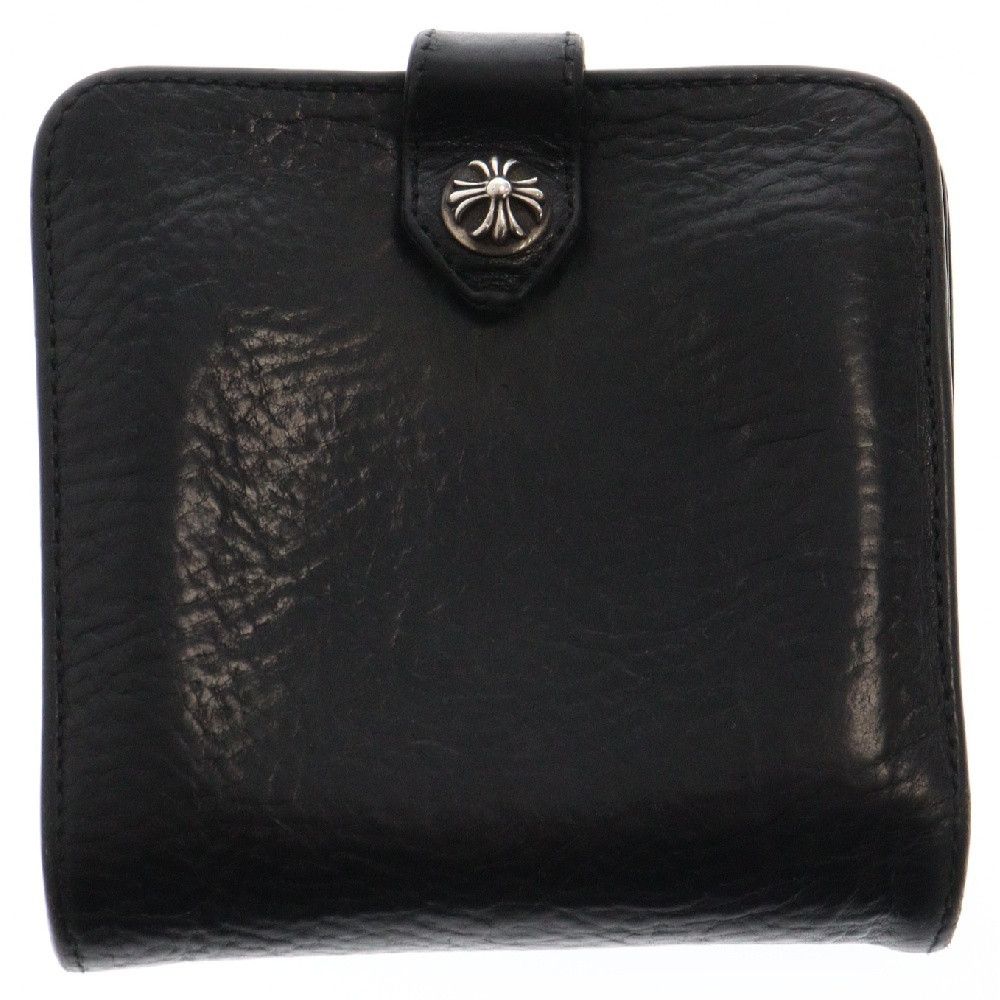 CHROME HEARTS SQ BTN BILL Tagger Zip Wallet Bi-fold Wallet