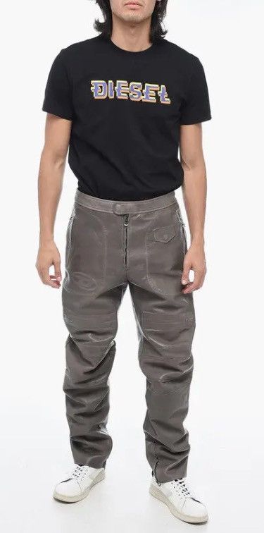 Diesel Leather P-JOSHY Pant with Trompe L' Oeil Effect Size US 31 - 1 Thumbnail
