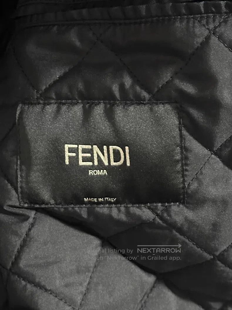 Fendi Fendi Arm Monogrammed Monogram Wool Baseball Jacket Size US XL / EU 56 / 4 - 4 Thumbnail