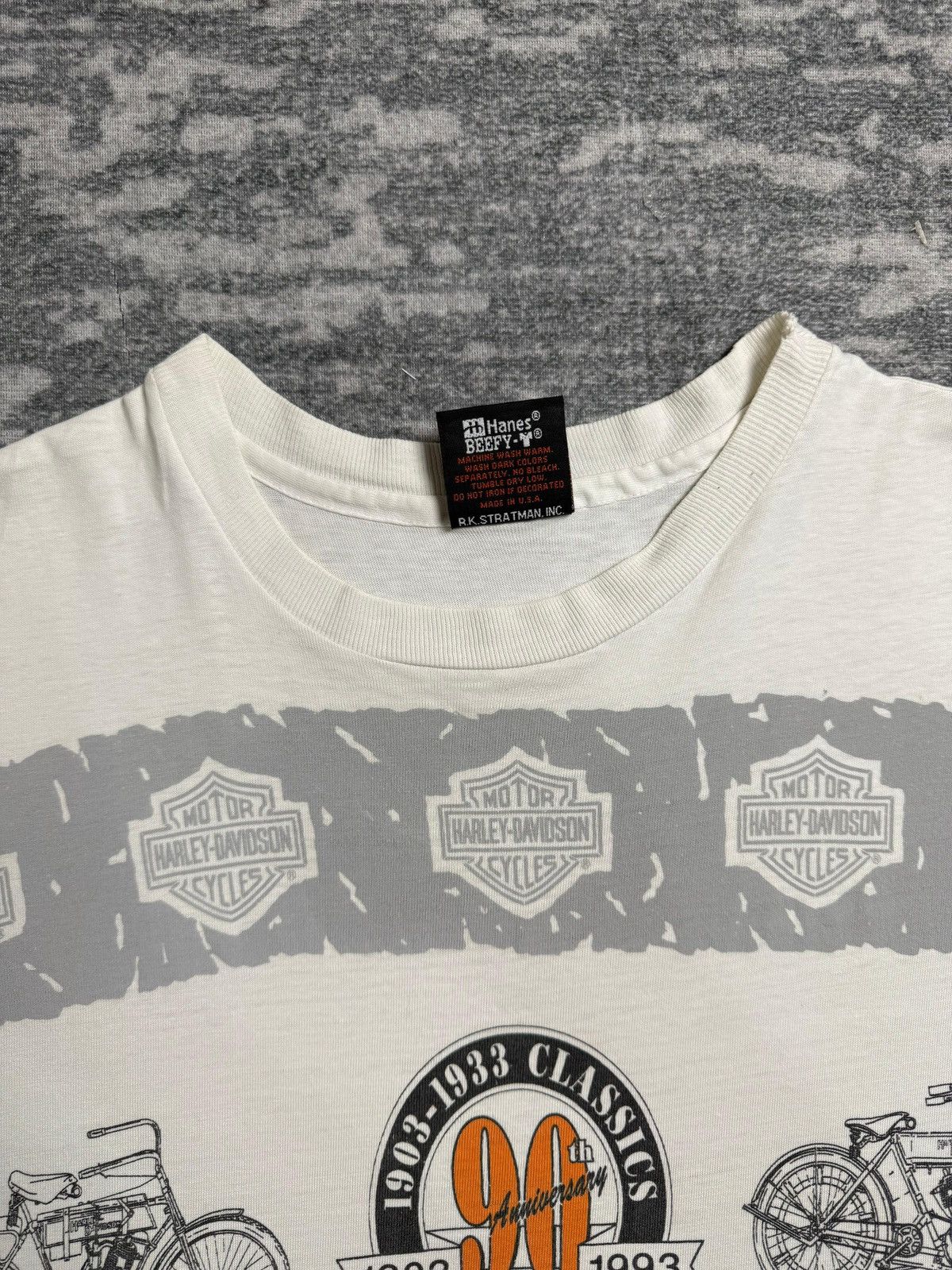 Harley Davidson 1993 Harley Davidson “90th Anniversary Commemoration” Tee Size US XL / EU 56 / 4 - 4 Thumbnail