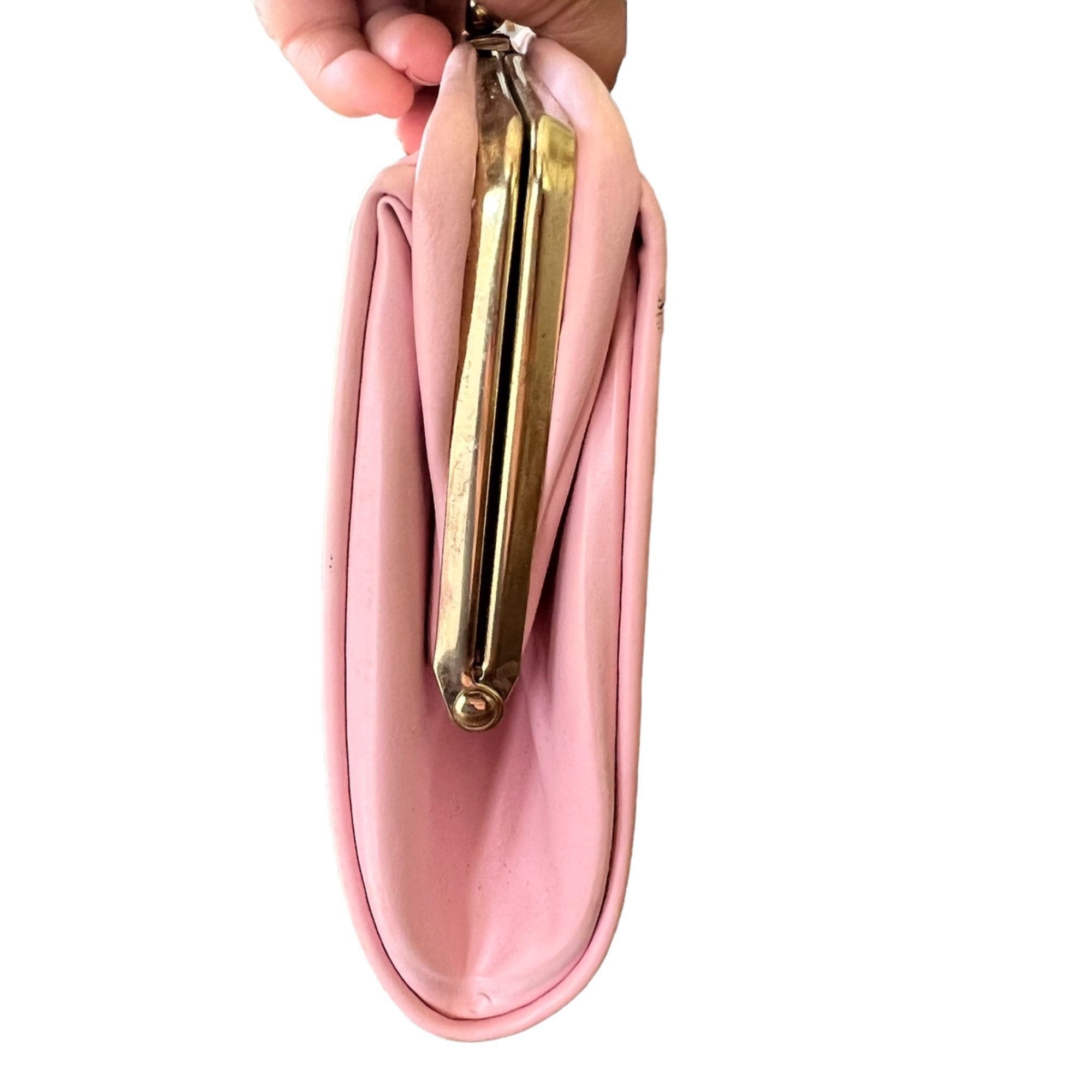 Vintage Vintage Pastel Pale Pink Gold Hardware Glamour Clutch Size ONE SIZE - 5 Thumbnail