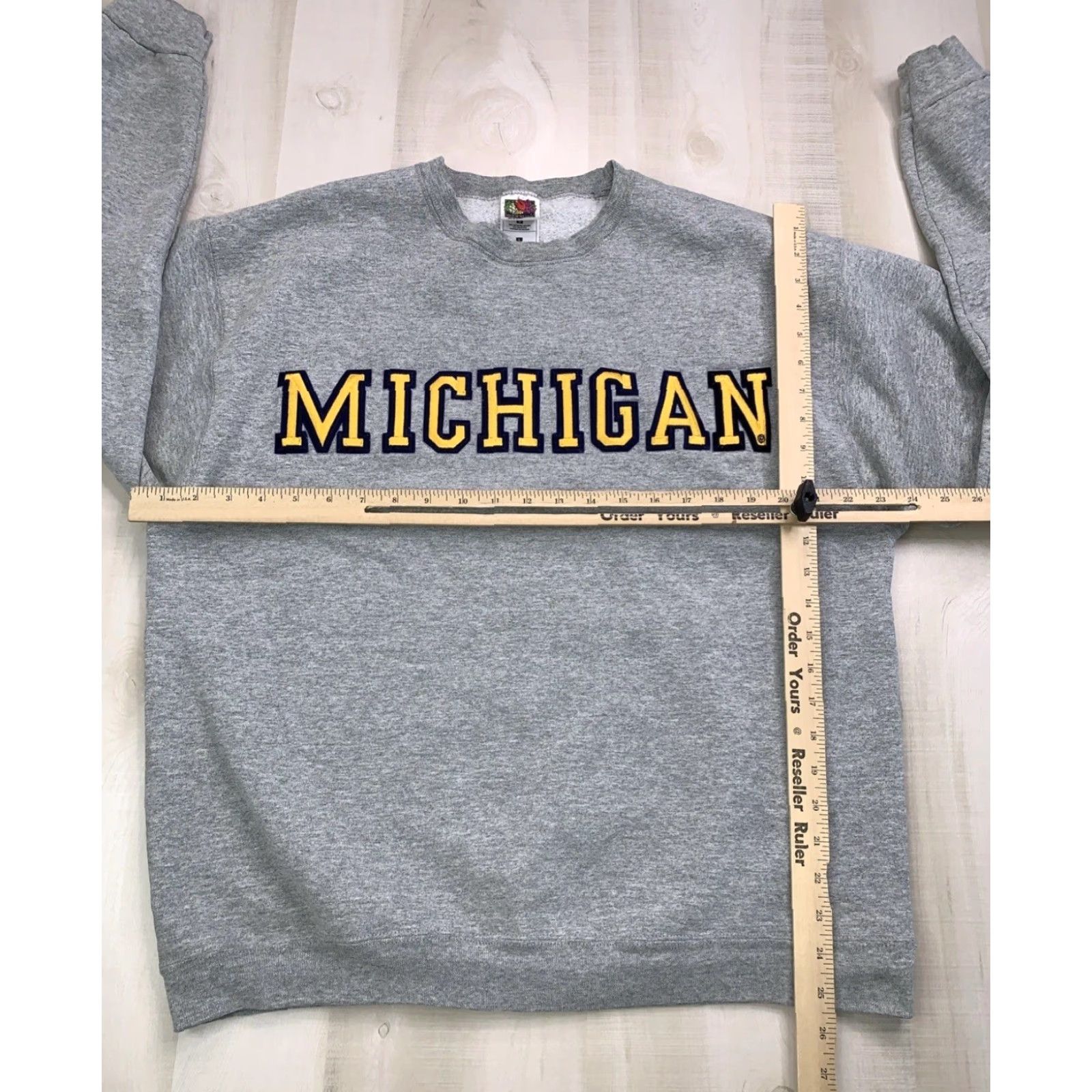 Fruit Of The Loom VINTAGE Y2K Michigan Embroidered Crew Neck Sweater Adult Large-12978 Size US L / EU 52-54 / 3 - 4 Thumbnail