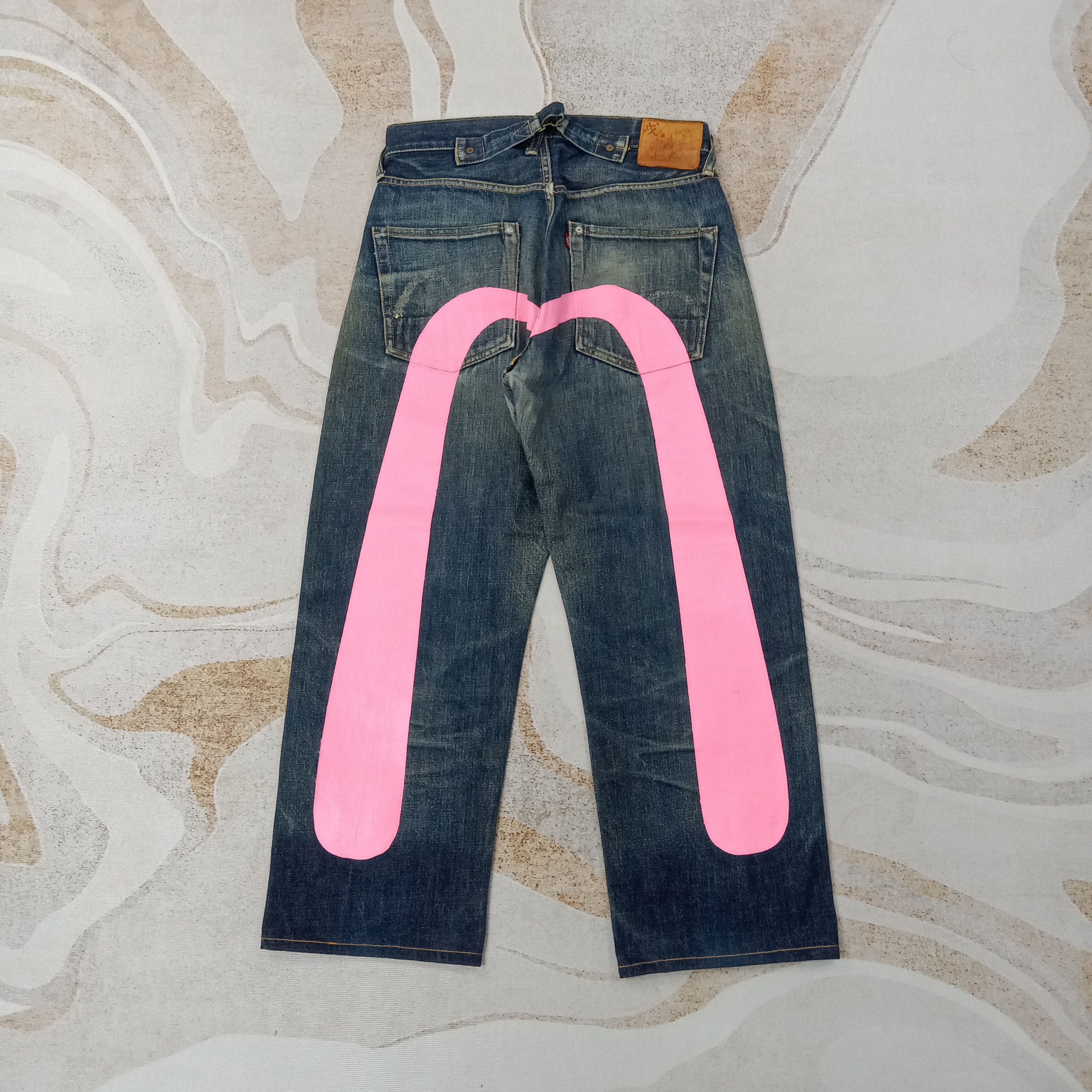 Evisu Evis Selvedge Japanese Daicock Custom Denim Jeans C258N21 Size US 29 - 1 Thumbnail