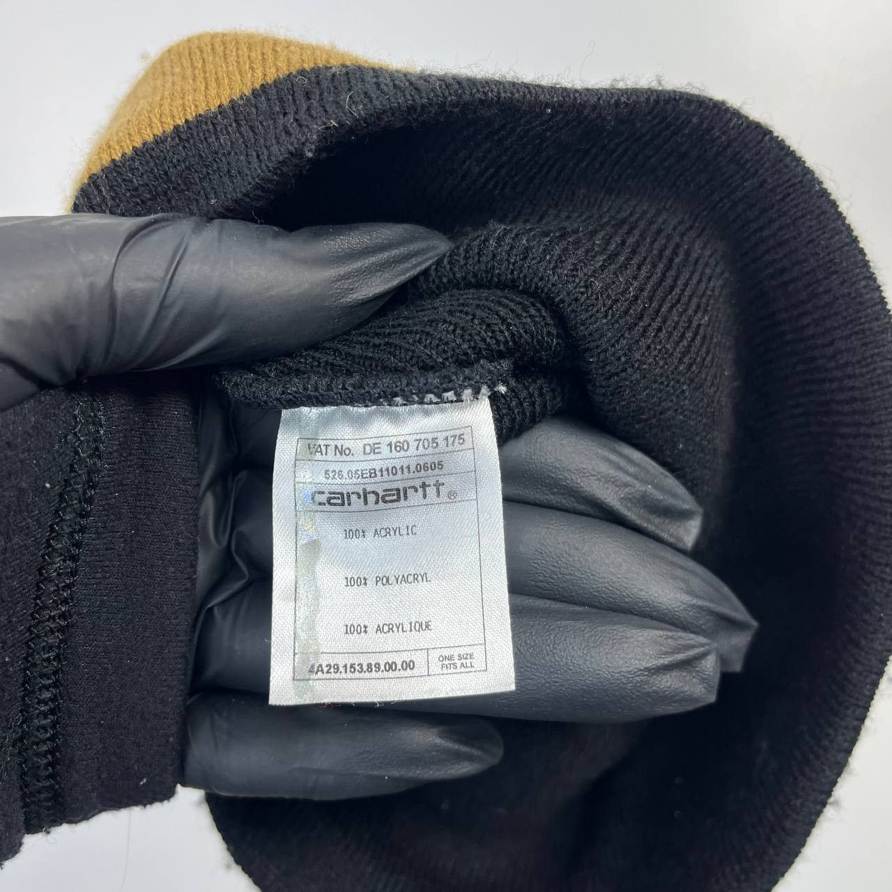 Carhartt Carhartt Logo Knit Beanie Hat Black Brown Acrylic One Size Size ONE SIZE - 4 Thumbnail