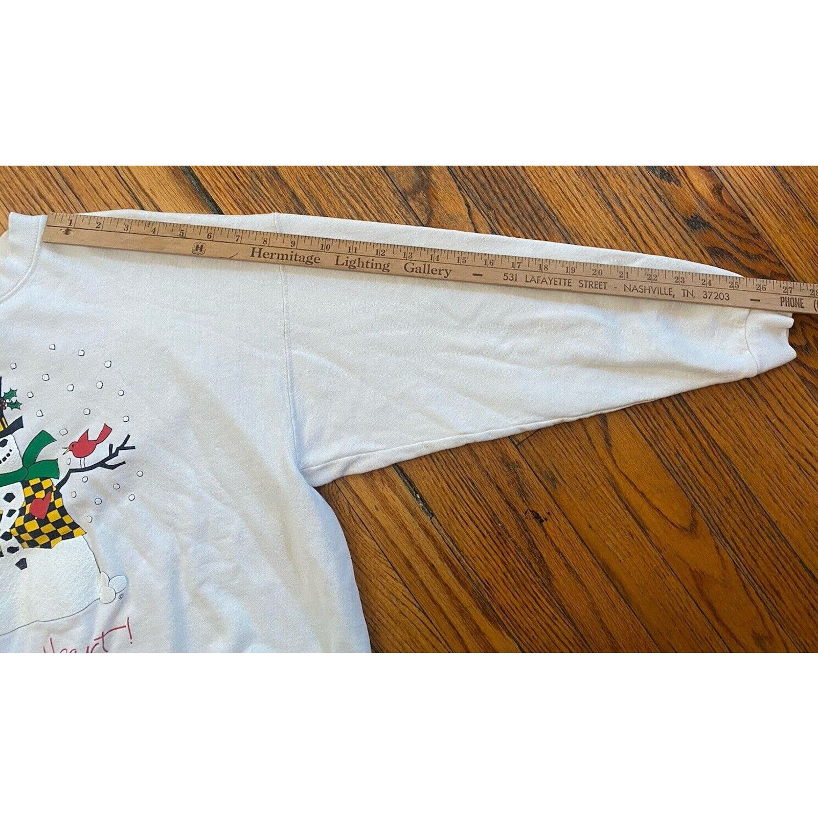 Vintage Vintage USA Snowman Sweatshirt Mens Women’s Large Cream Size US L / EU 52-54 / 3 - 7 Thumbnail